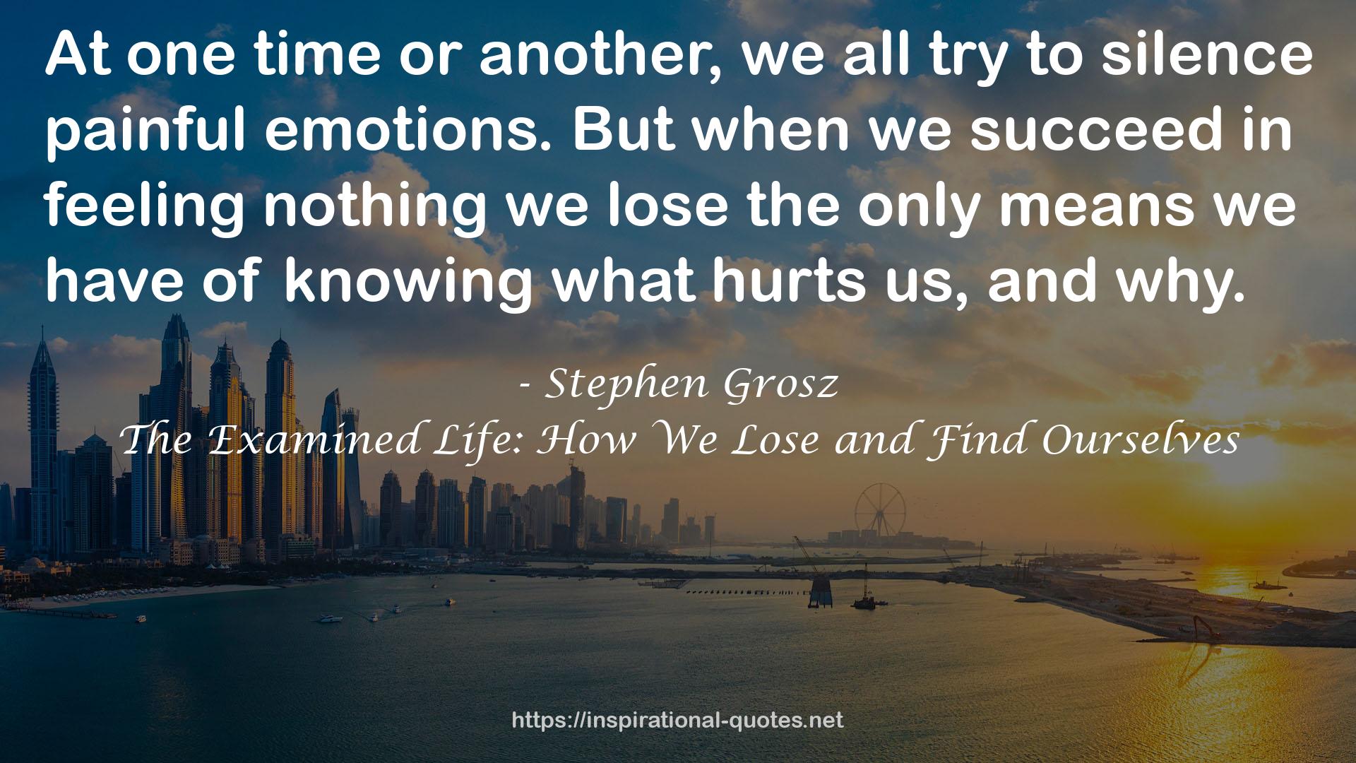 The Examined Life: How We Lose and Find Ourselves QUOTES