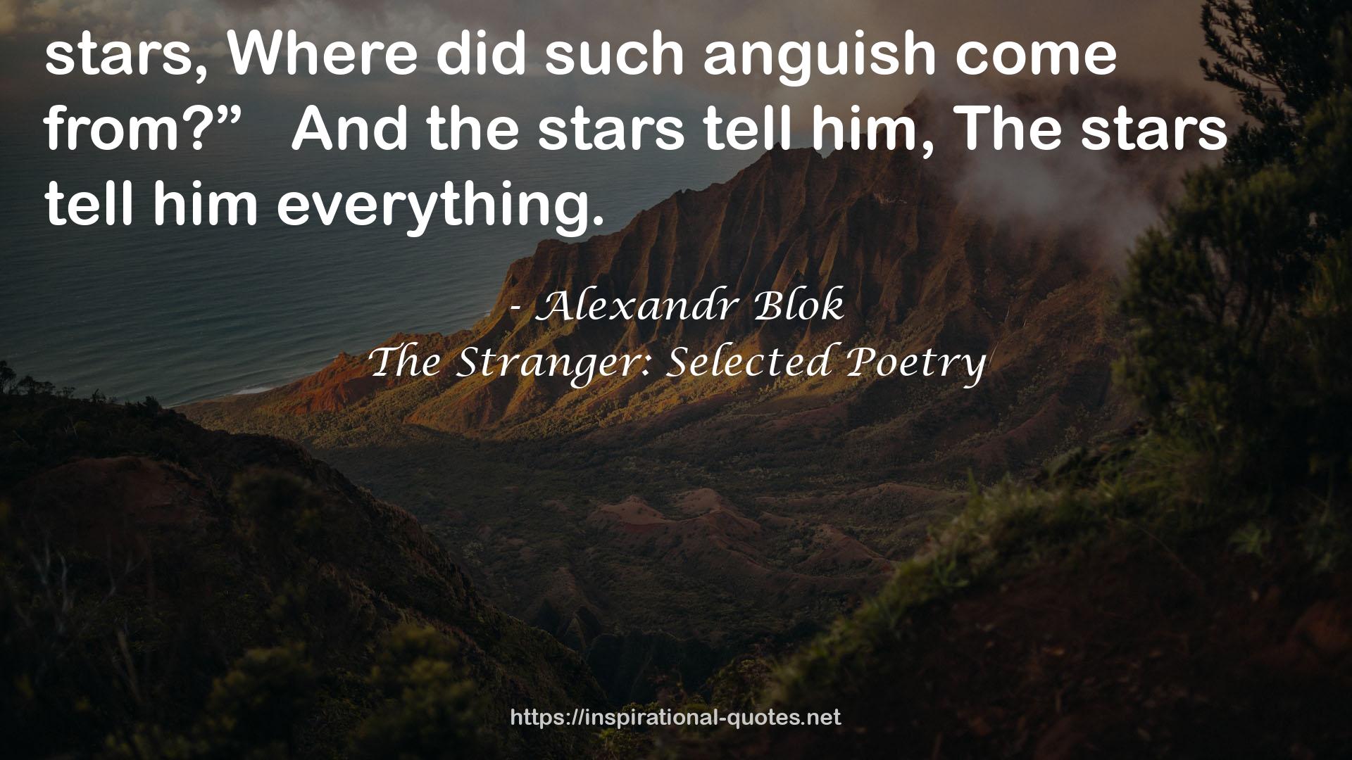 The Stranger: Selected Poetry QUOTES