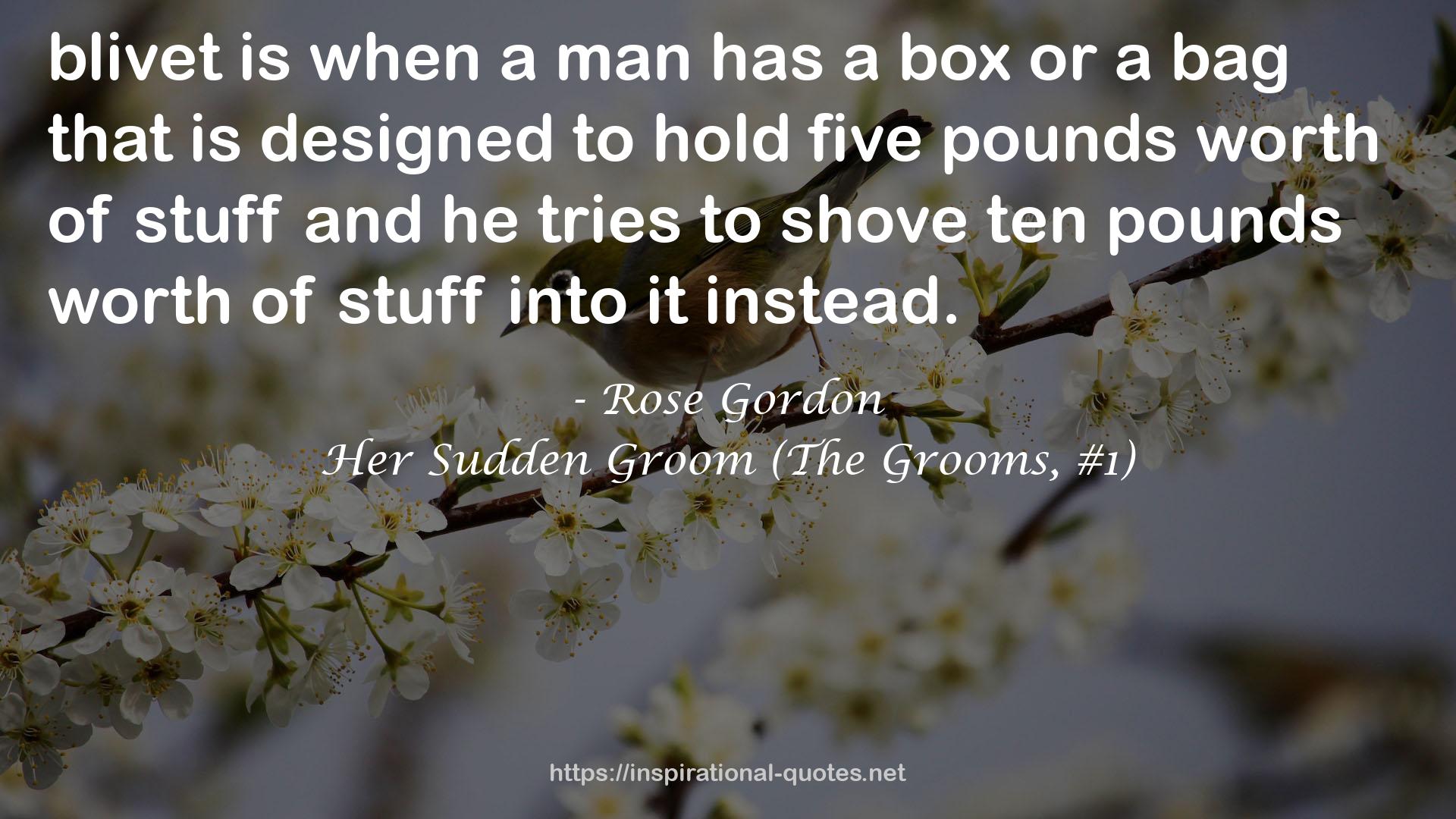 Her Sudden Groom (The Grooms, #1) QUOTES