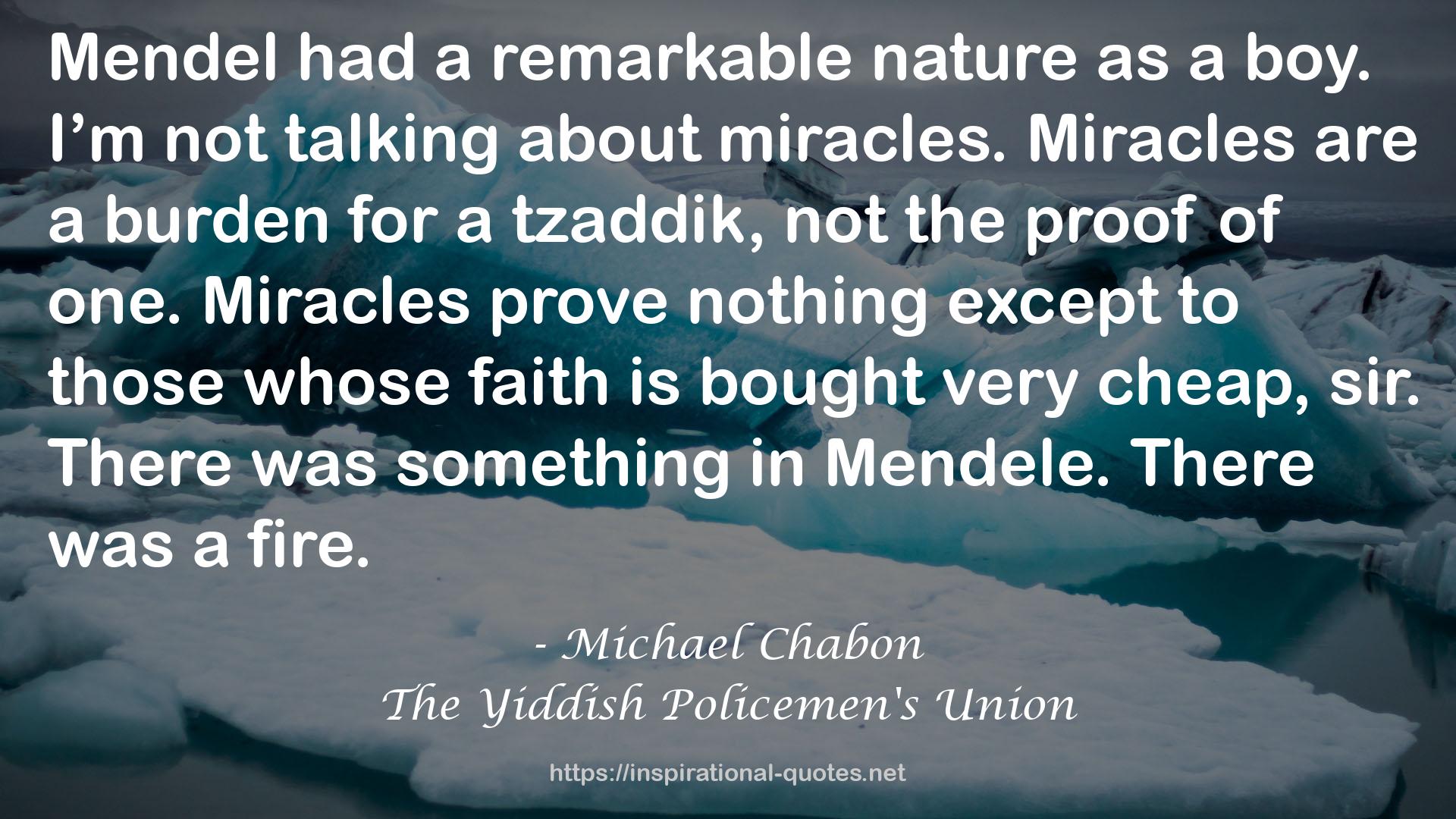 The Yiddish Policemen's Union QUOTES