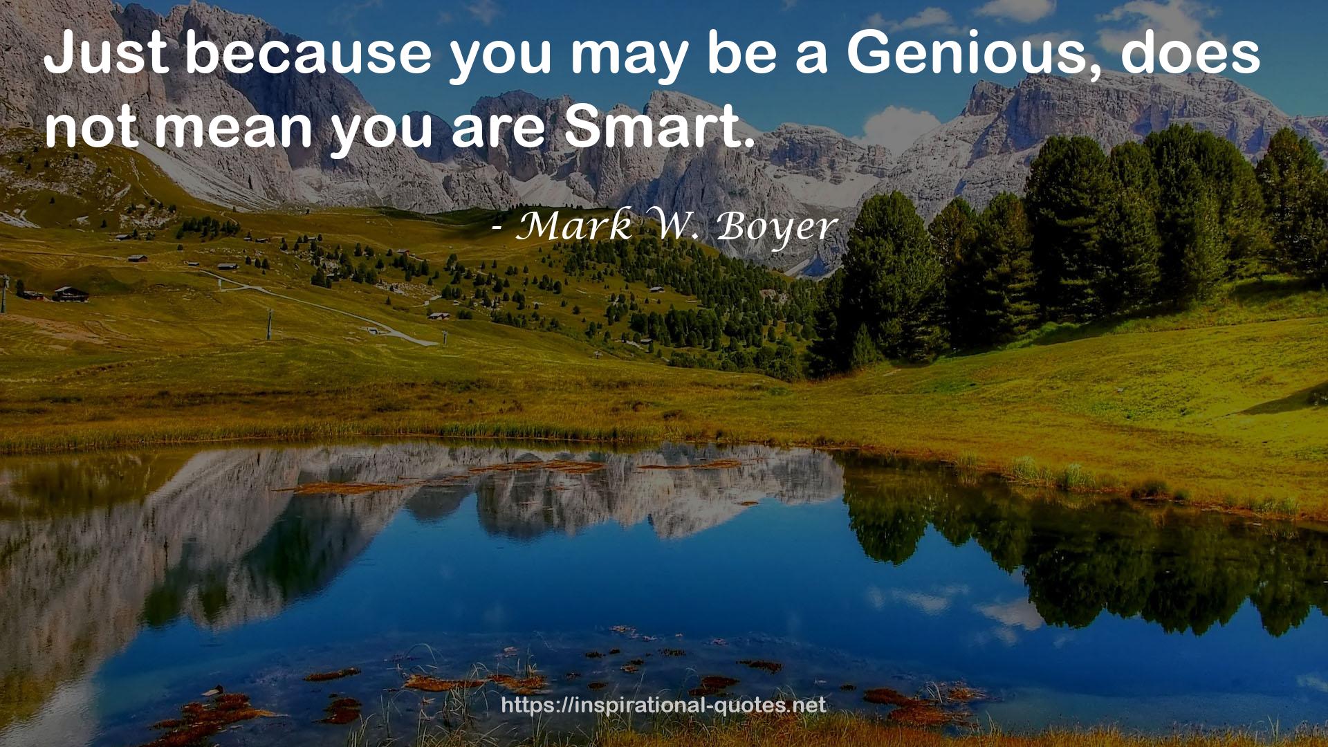 Mark W. Boyer QUOTES