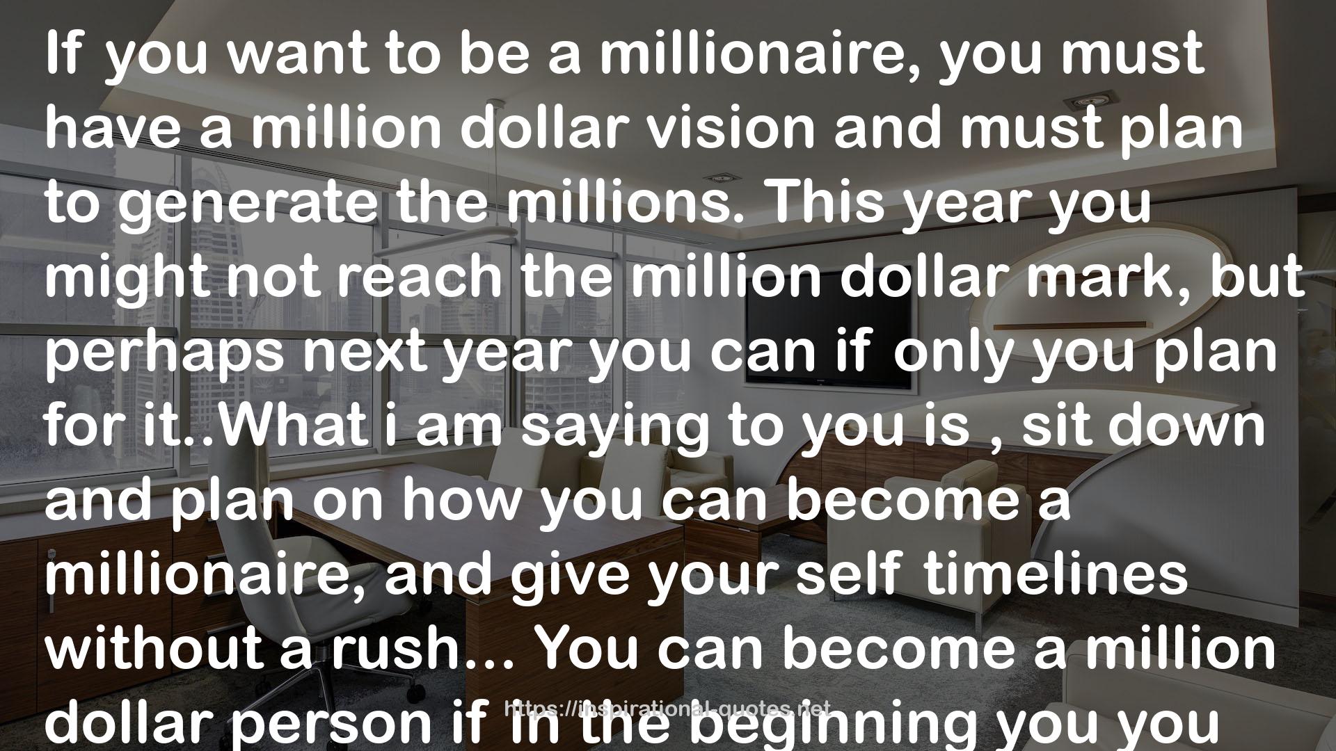 a million dollar person  QUOTES