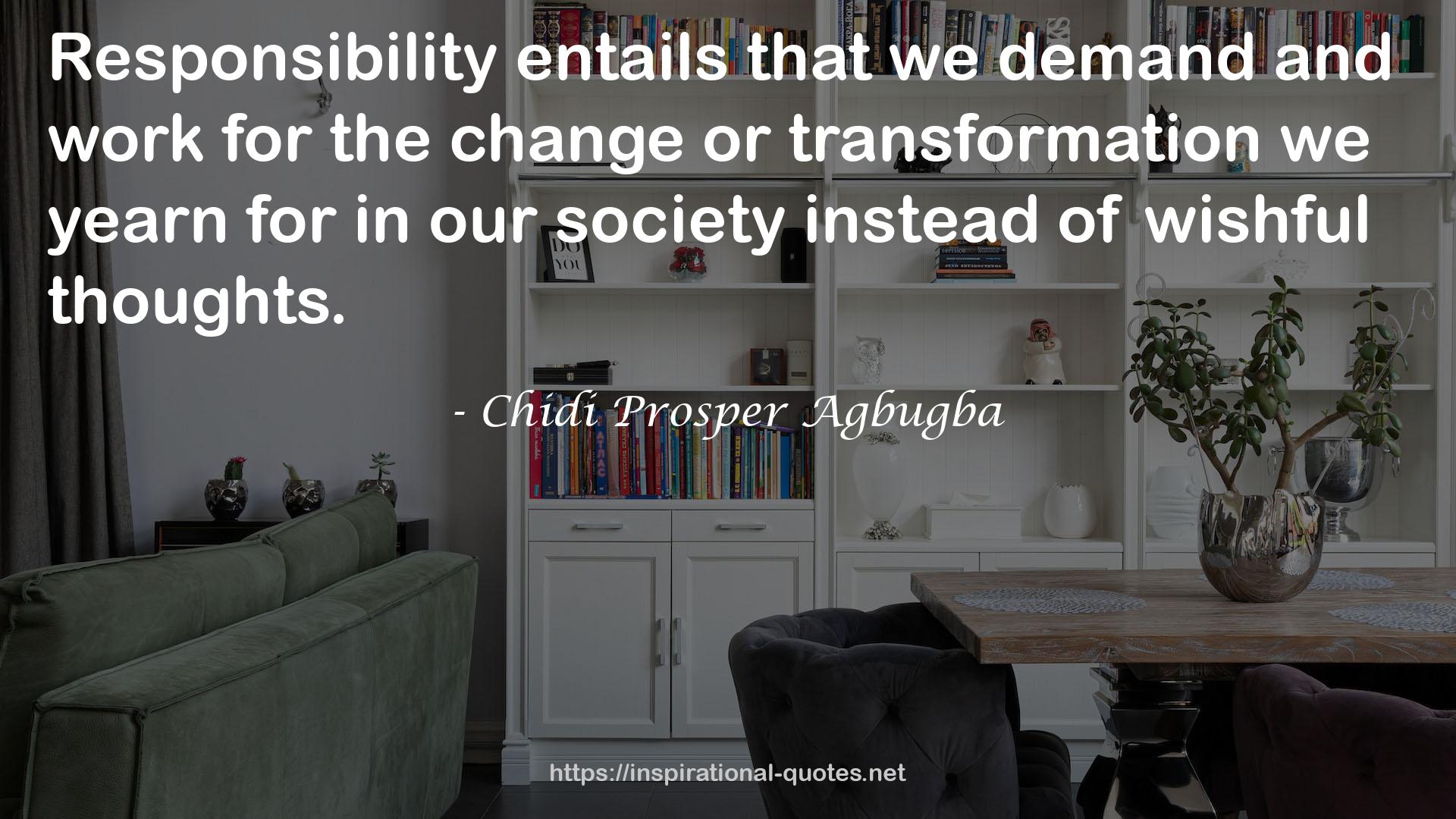 Chidi Prosper Agbugba QUOTES