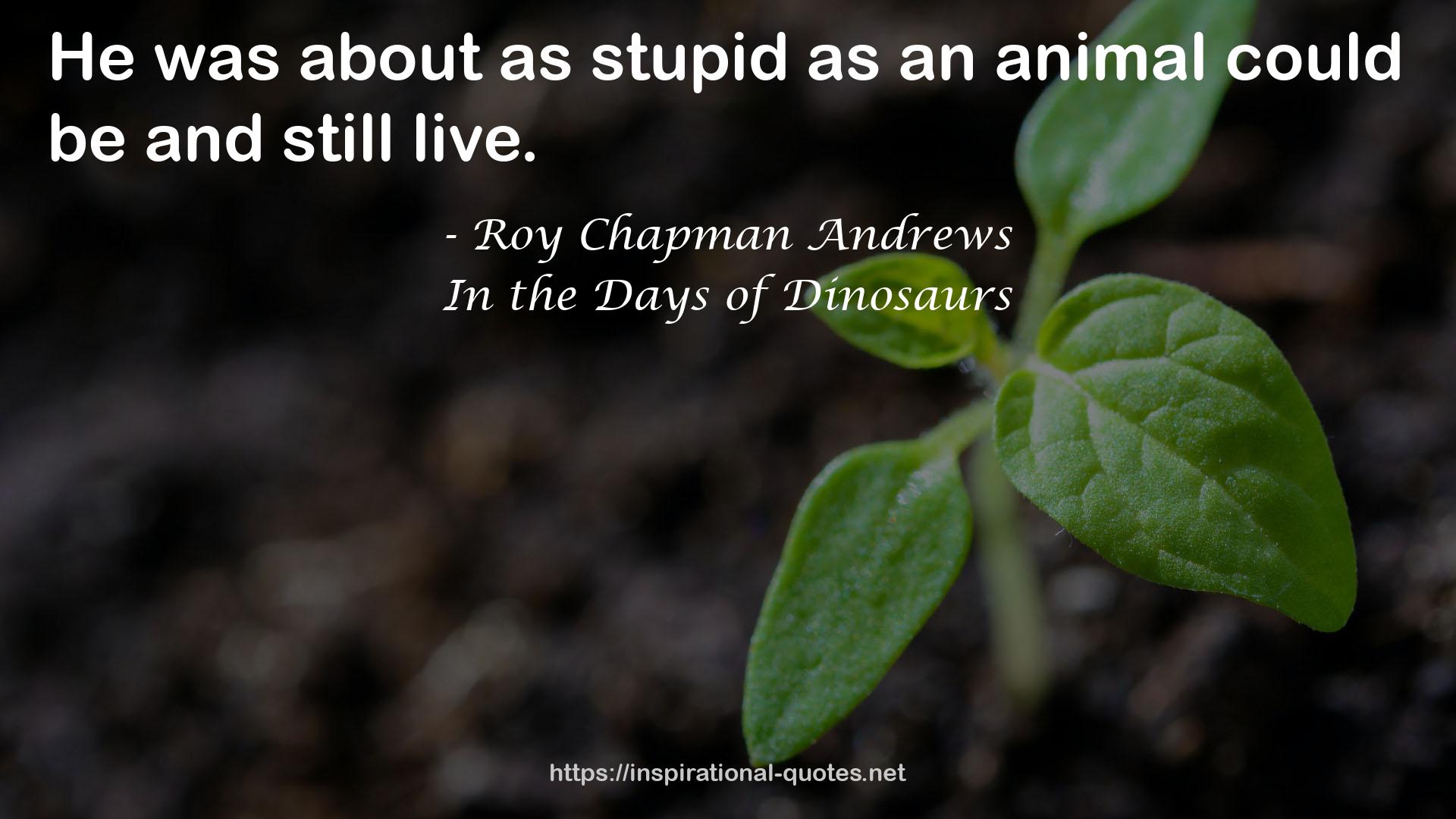 In the Days of Dinosaurs QUOTES