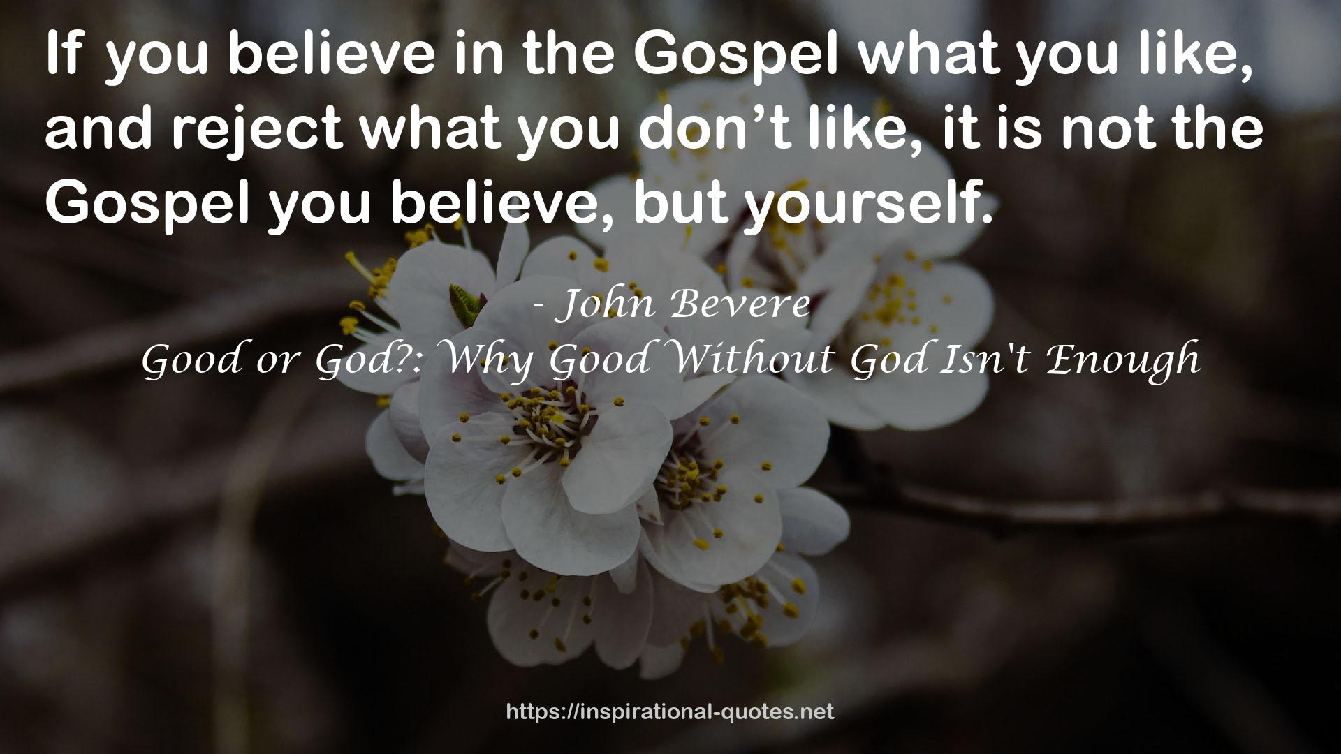 Good or God?: Why Good Without God Isn't Enough QUOTES