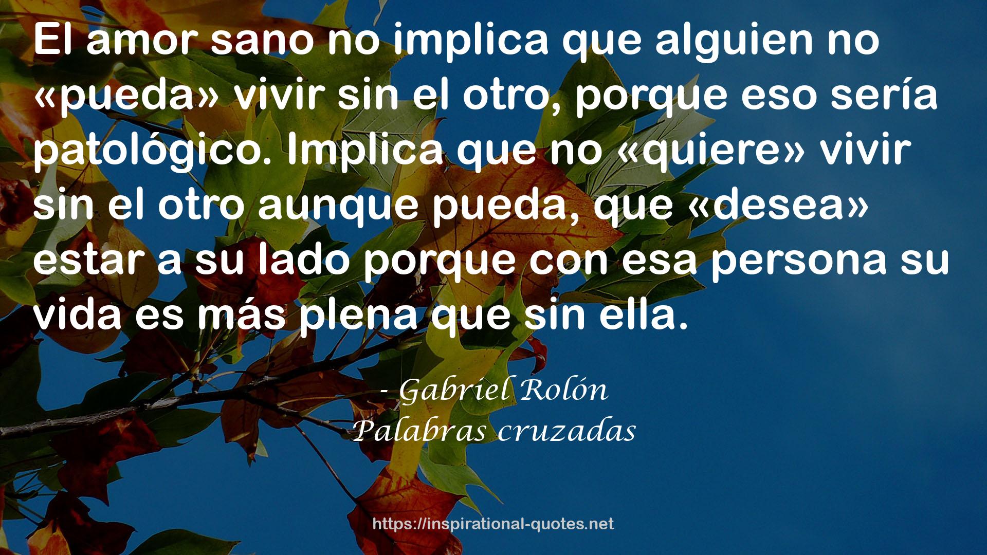 Palabras cruzadas QUOTES