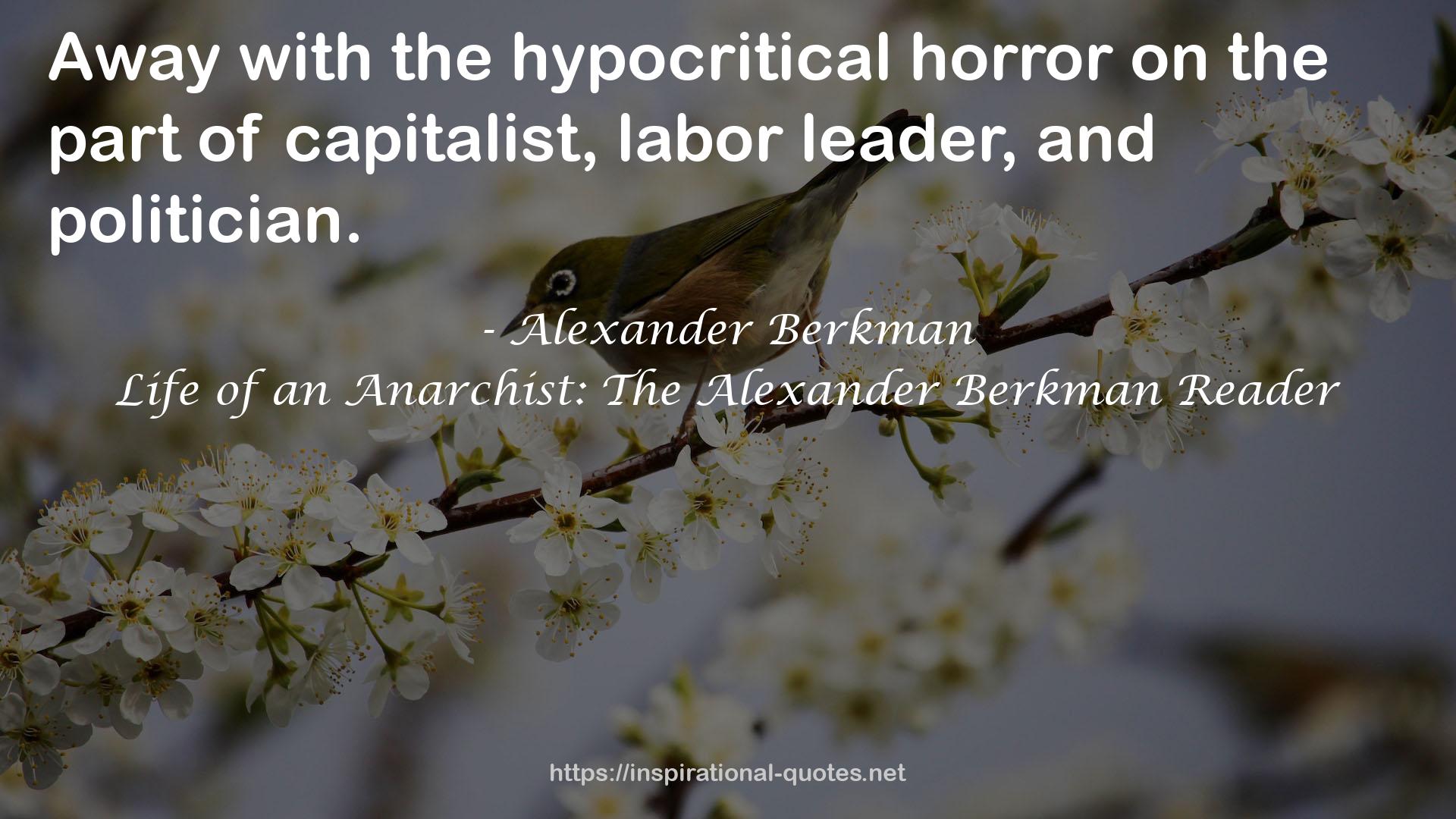 Life of an Anarchist: The Alexander Berkman Reader QUOTES