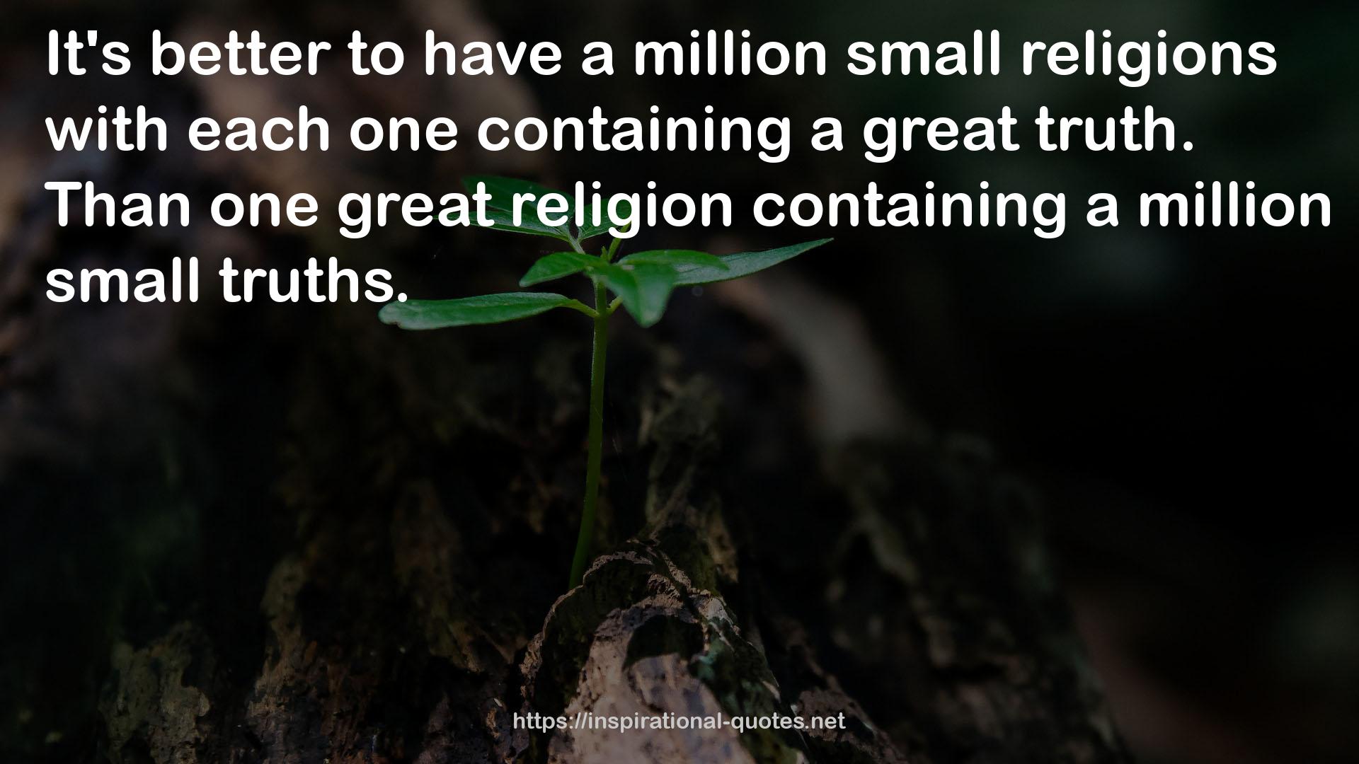 a million small religions  QUOTES