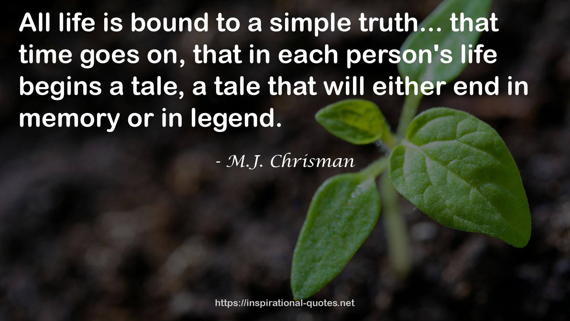 M.J. Chrisman QUOTES