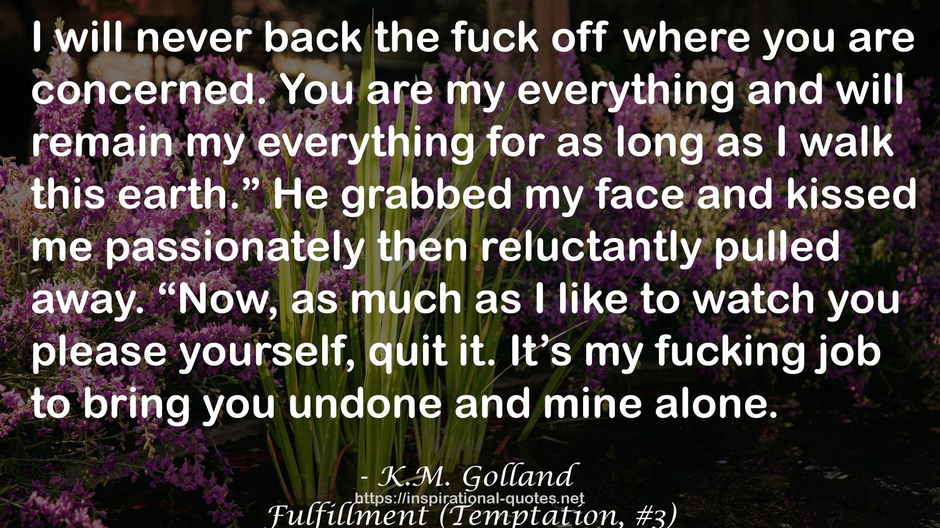 Fulfillment (Temptation, #3) QUOTES