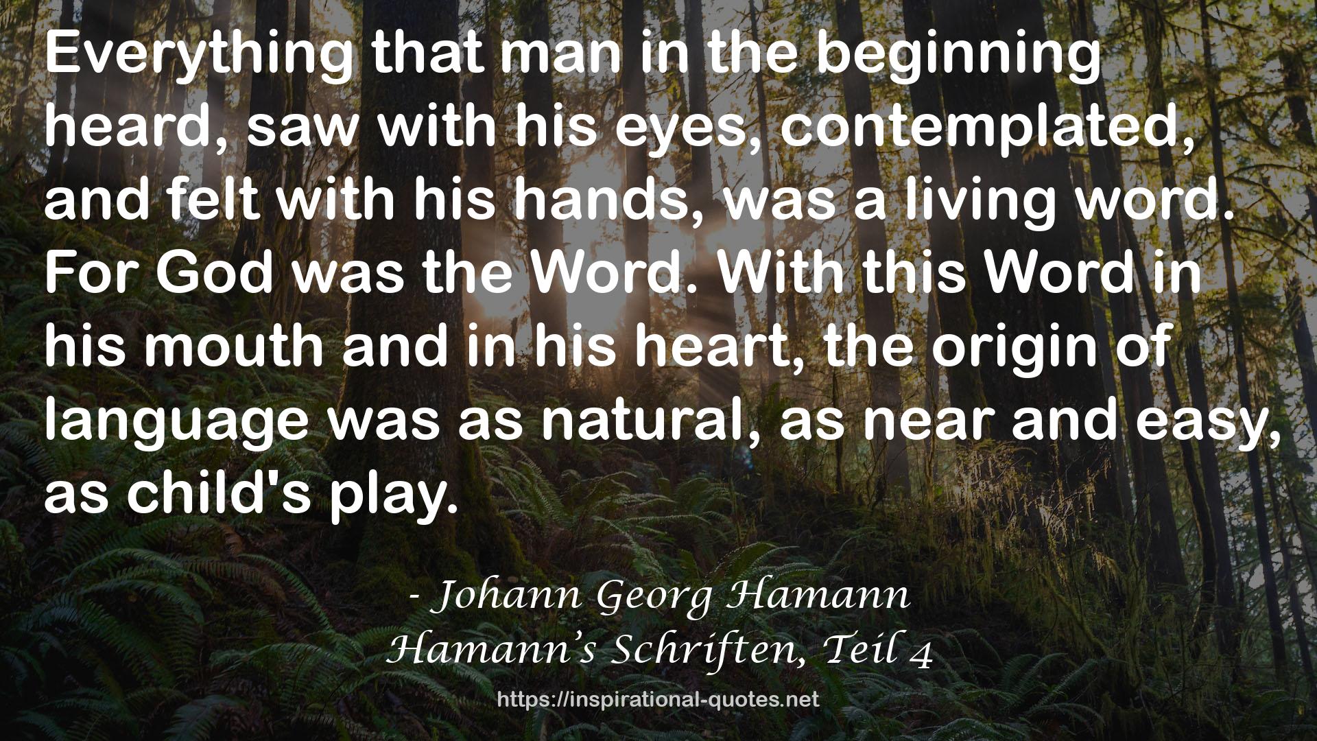 Hamann’s Schriften, Teil 4 QUOTES