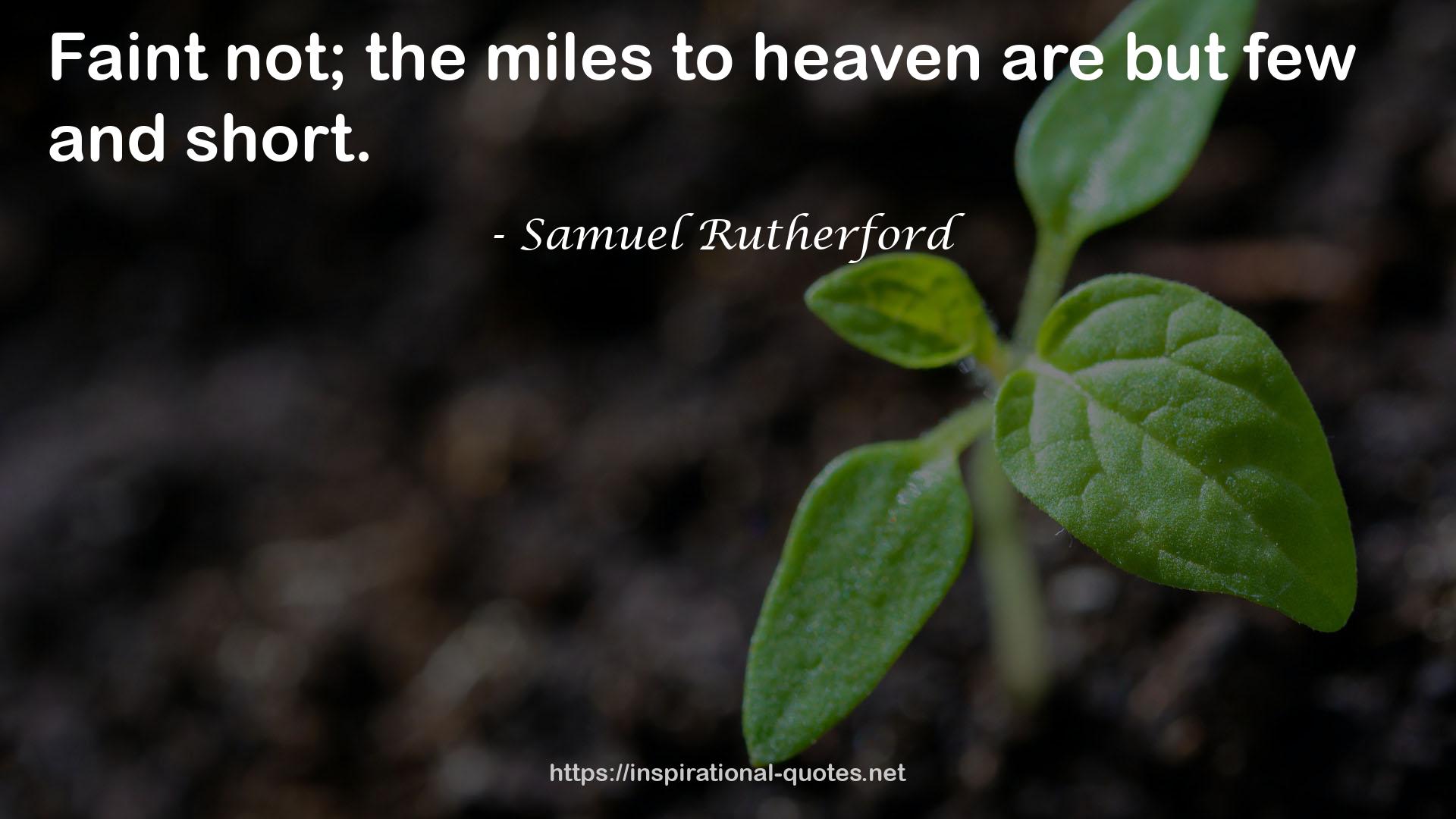 Samuel Rutherford QUOTES