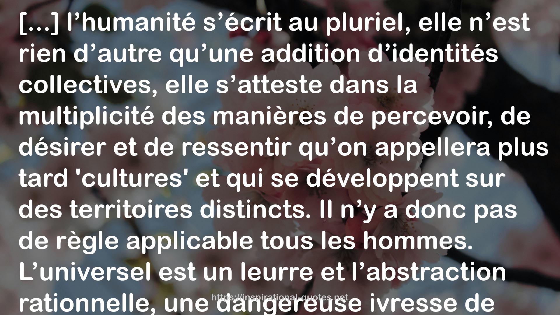 L'Identité malheureuse QUOTES