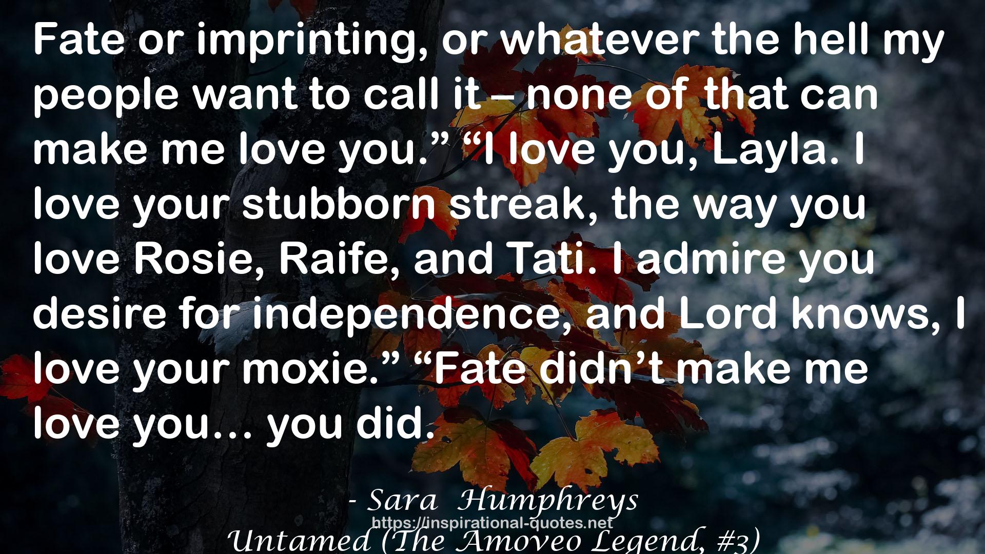 Untamed (The Amoveo Legend, #3) QUOTES