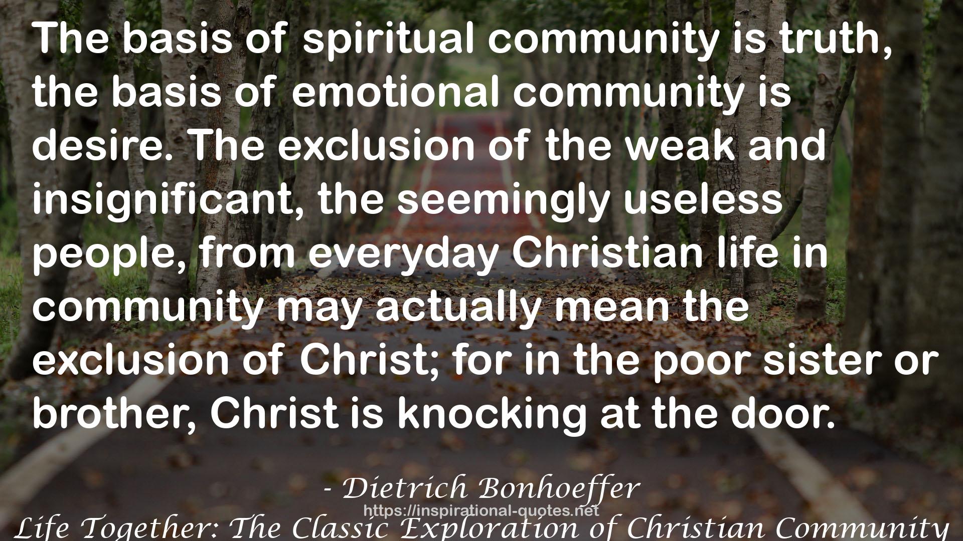 spiritual community  QUOTES