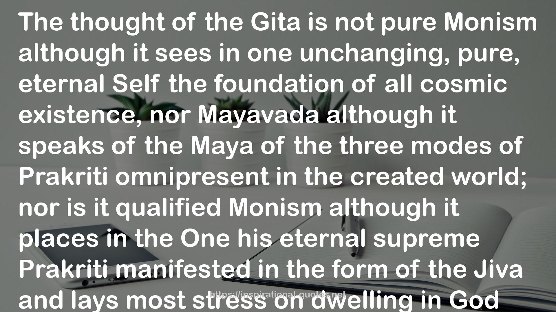 Essays on the Gita QUOTES