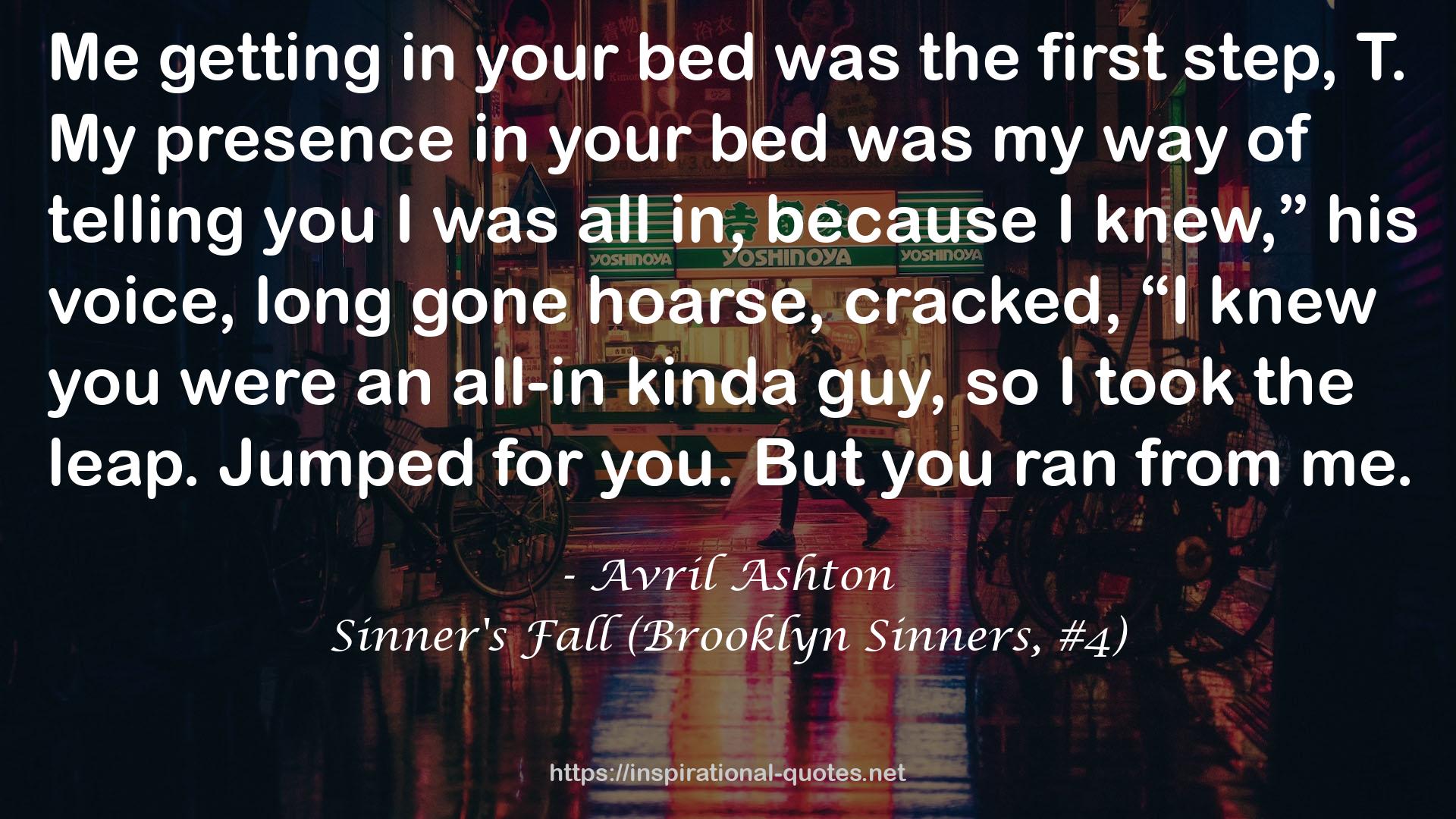 Sinner's Fall (Brooklyn Sinners, #4) QUOTES