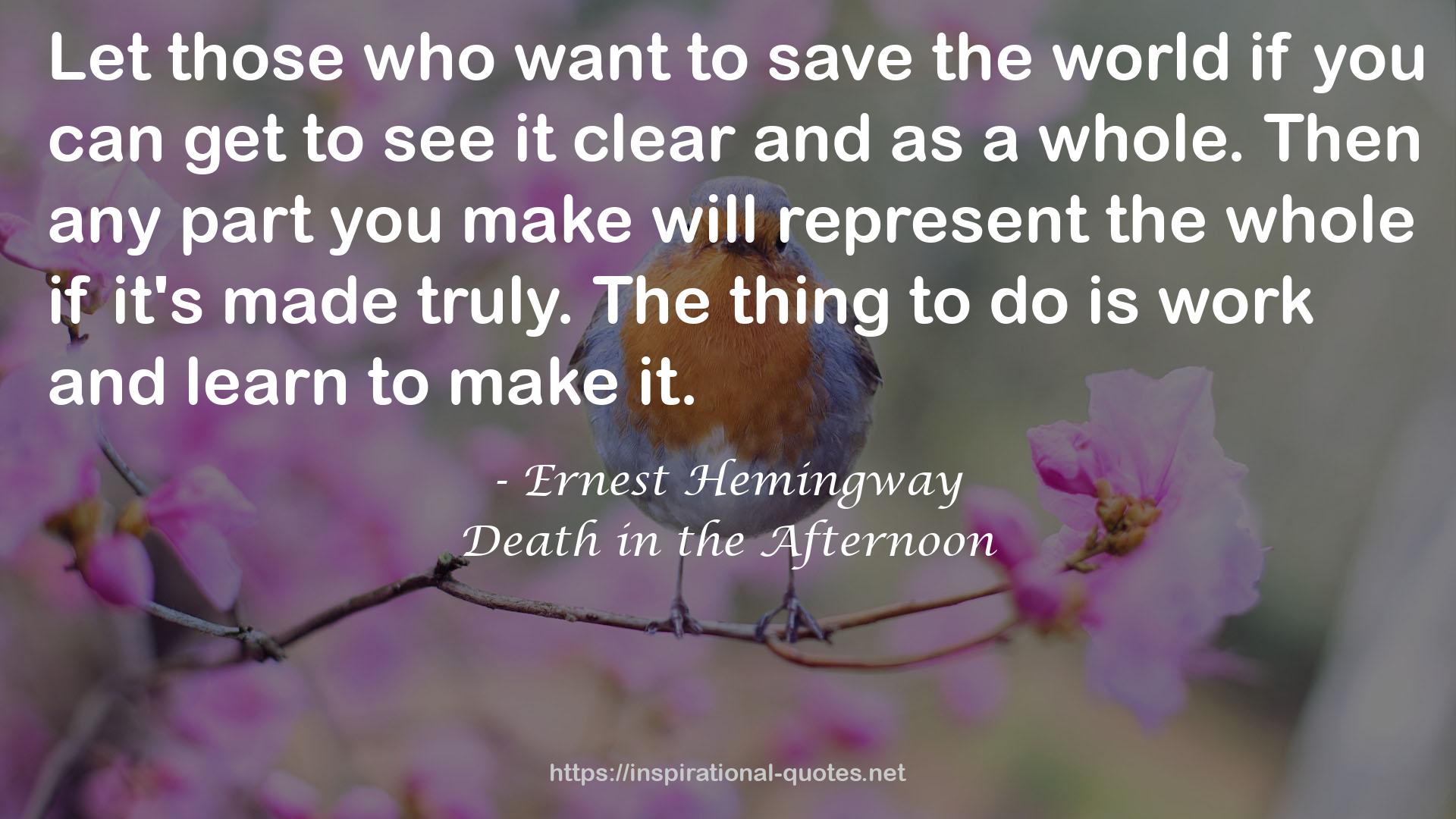 Death in the Afternoon QUOTES