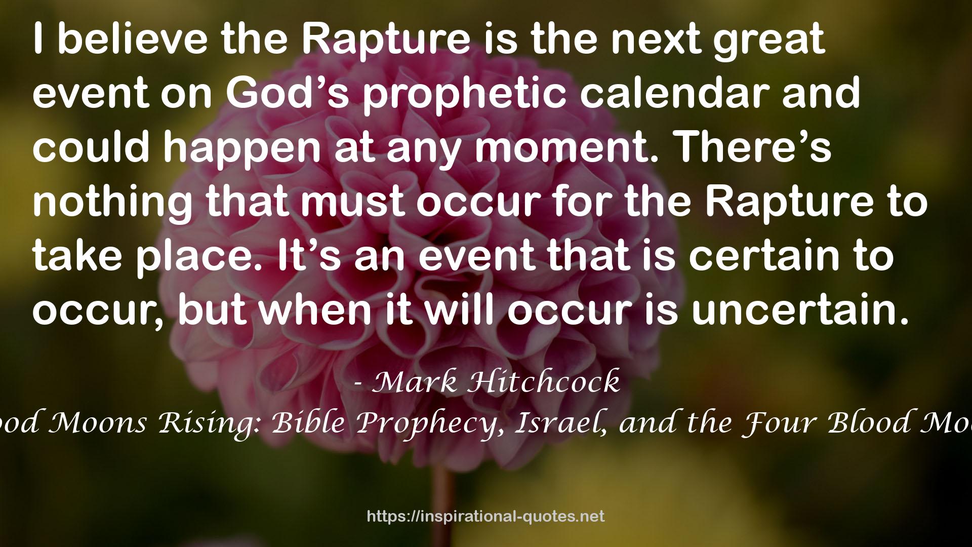 Blood Moons Rising: Bible Prophecy, Israel, and the Four Blood Moons QUOTES