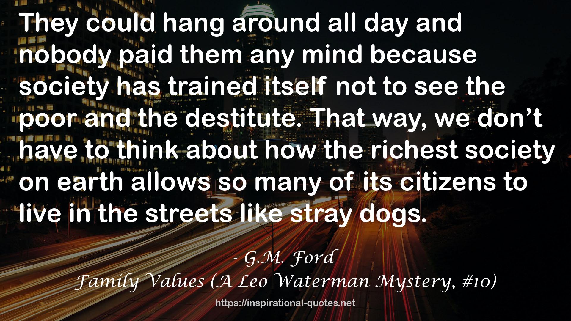 Family Values (A Leo Waterman Mystery, #10) QUOTES