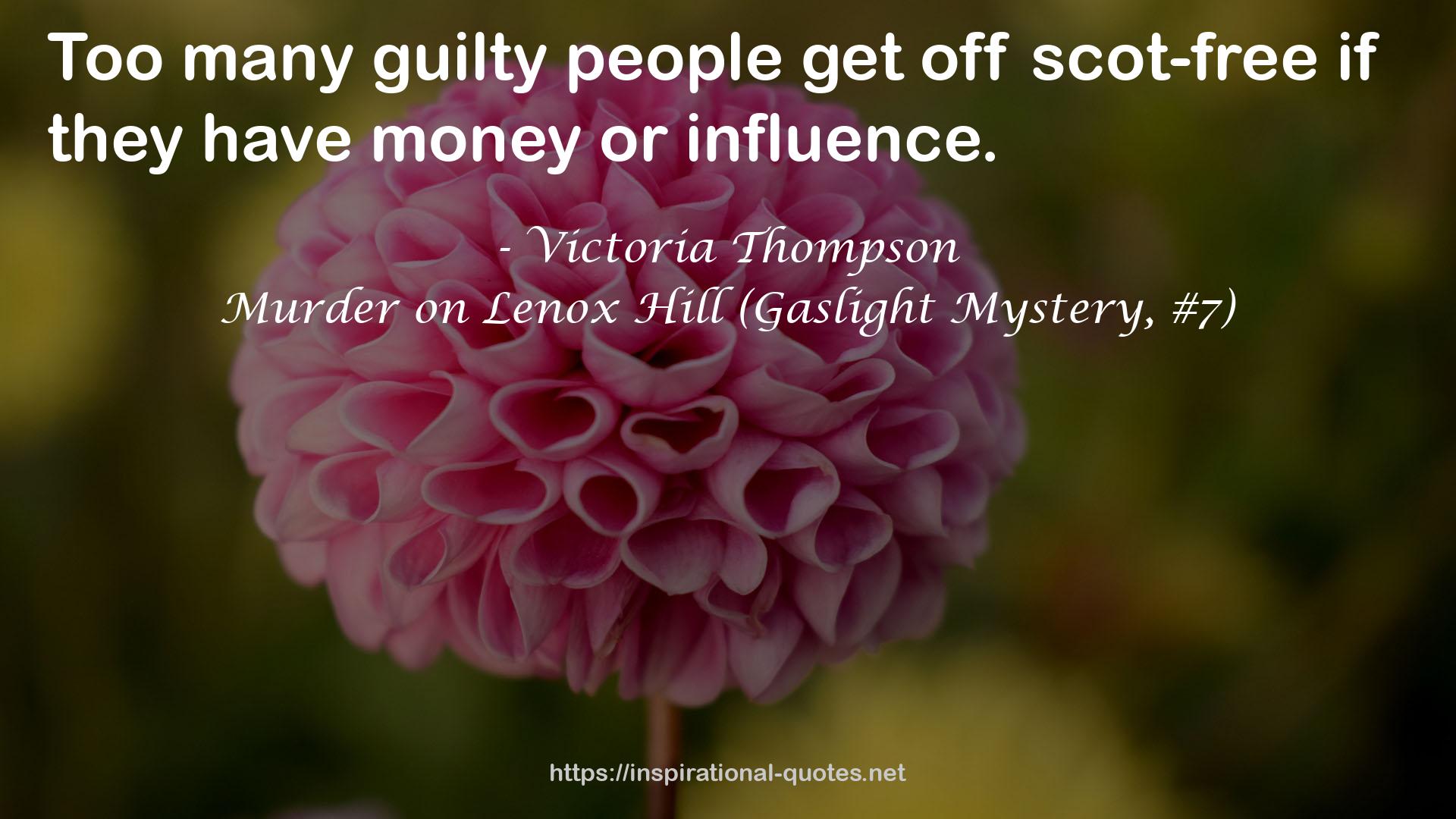Murder on Lenox Hill (Gaslight Mystery, #7) QUOTES