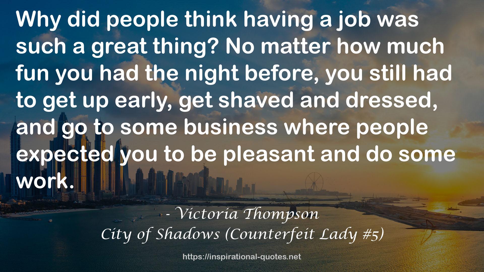 City of Shadows (Counterfeit Lady #5) QUOTES