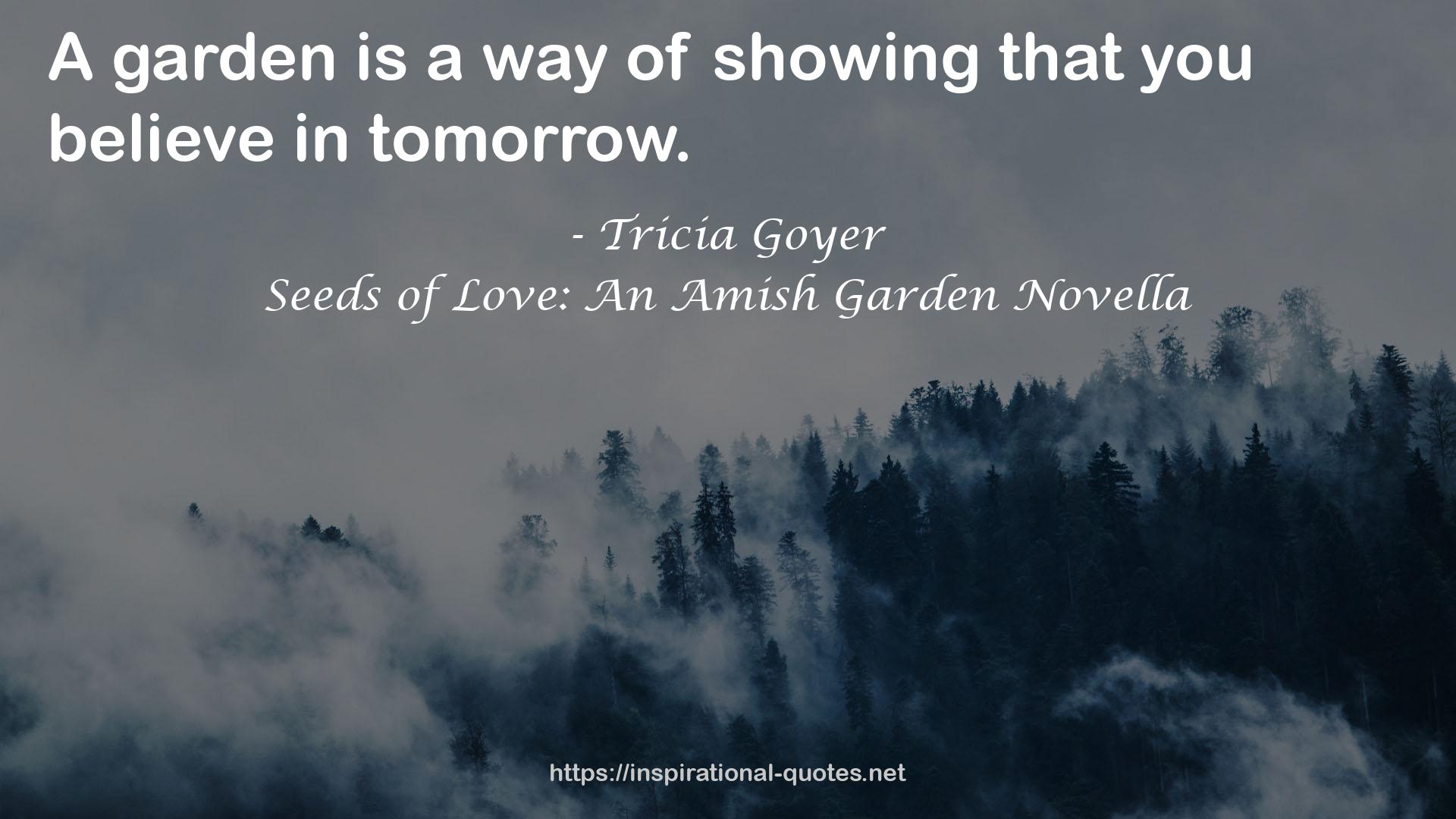 Seeds of Love: An Amish Garden Novella QUOTES