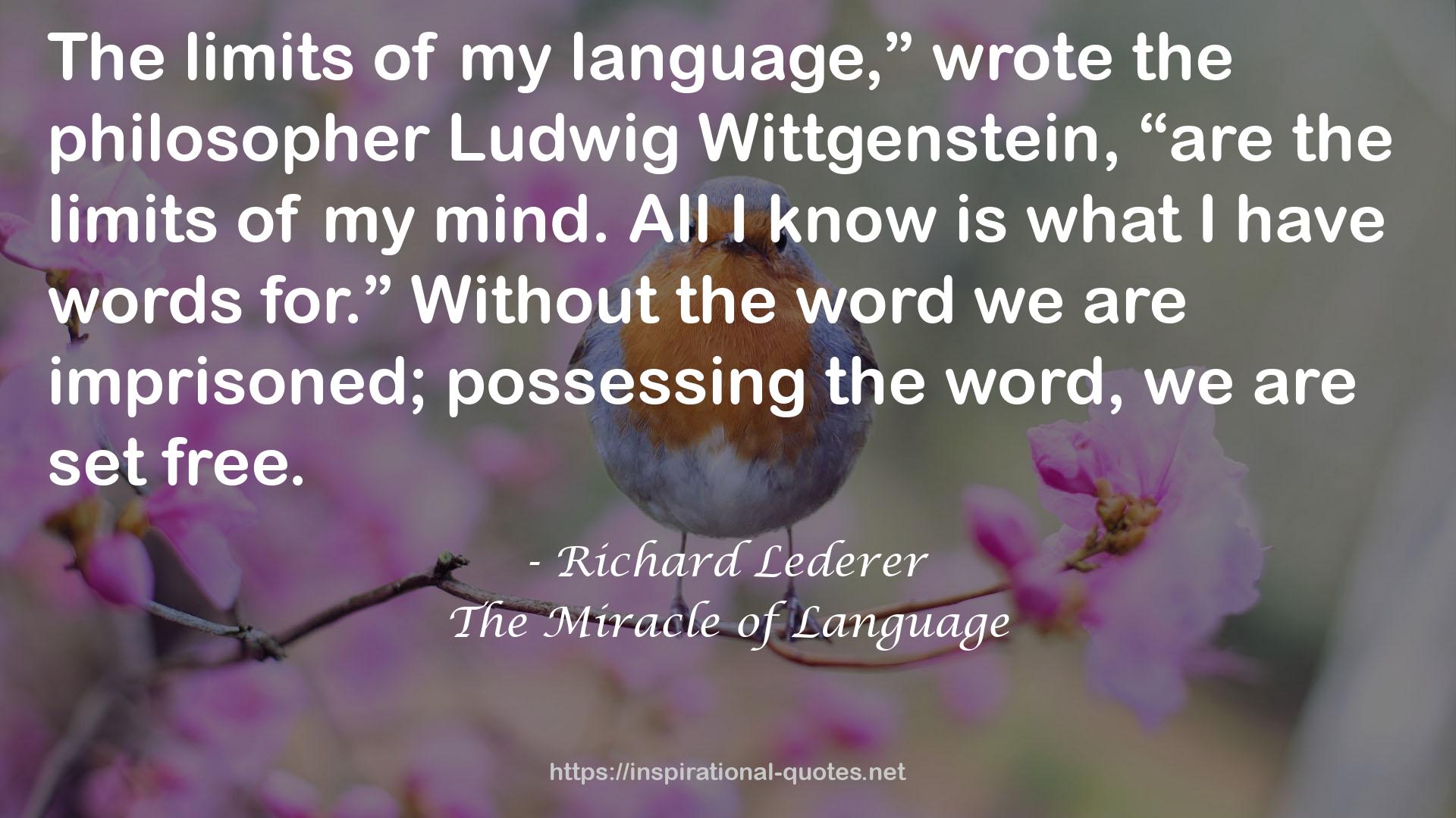 The Miracle of Language QUOTES