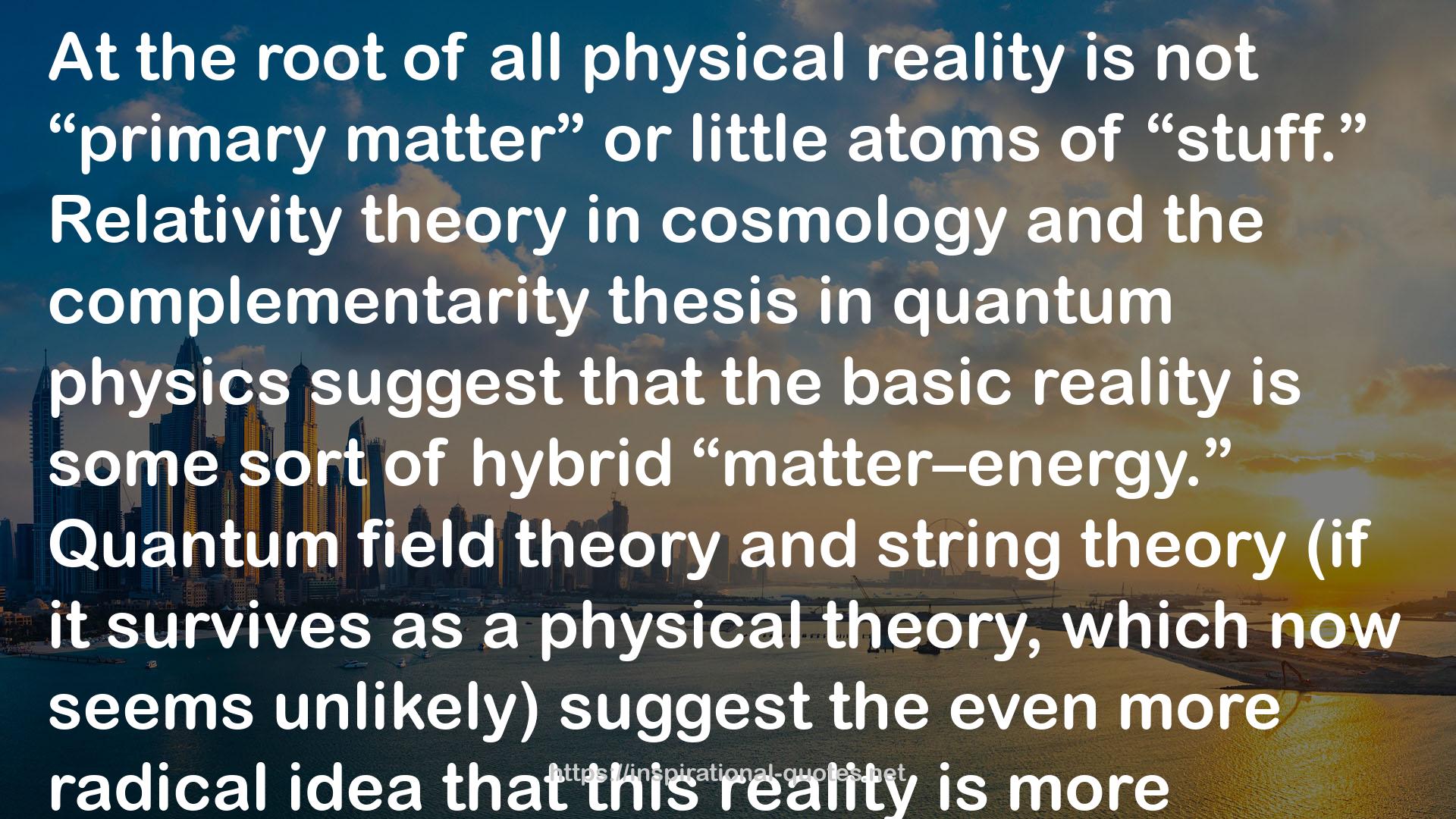 Information and the Nature of Reality: From Physics to Metaphysics QUOTES