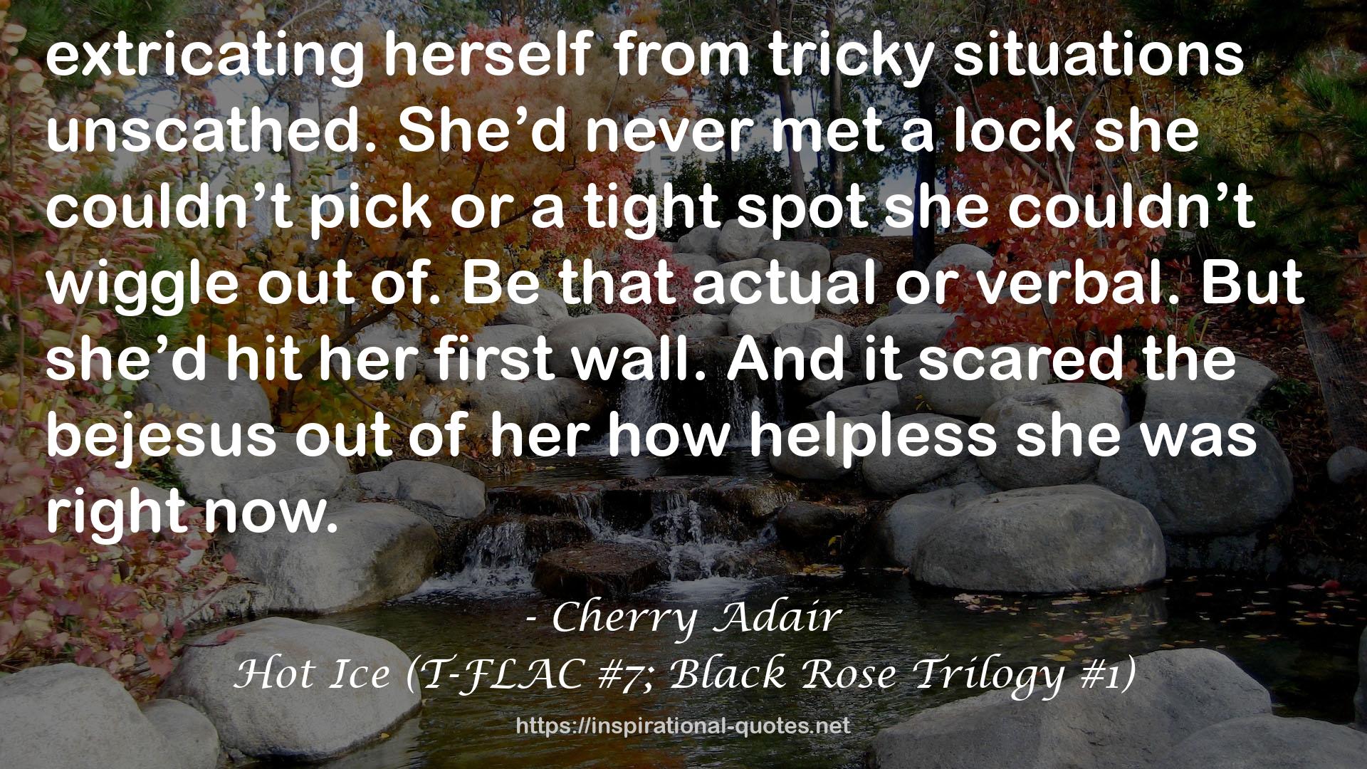 Hot Ice (T-FLAC #7; Black Rose Trilogy #1) QUOTES