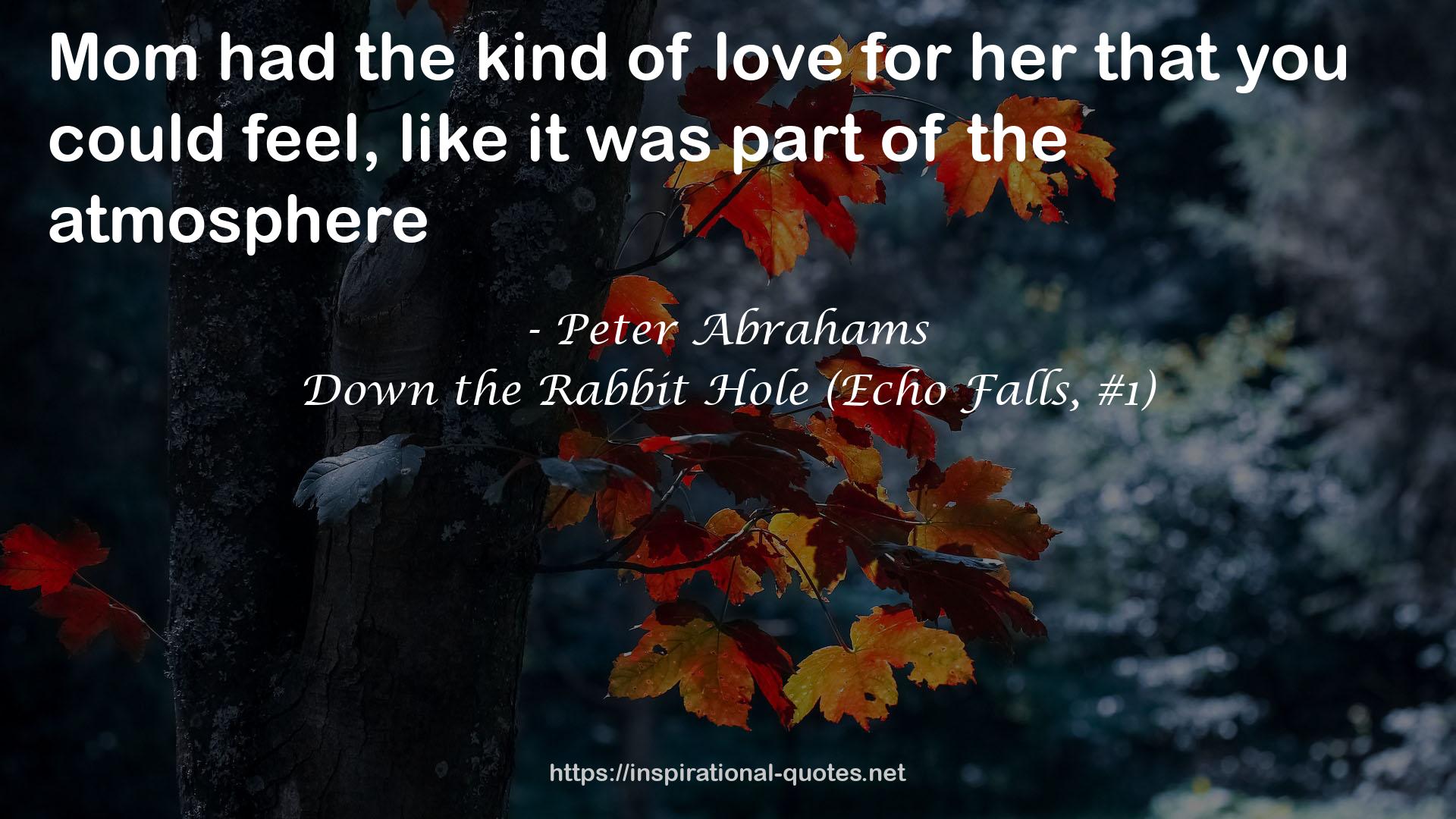 Down the Rabbit Hole (Echo Falls, #1) QUOTES