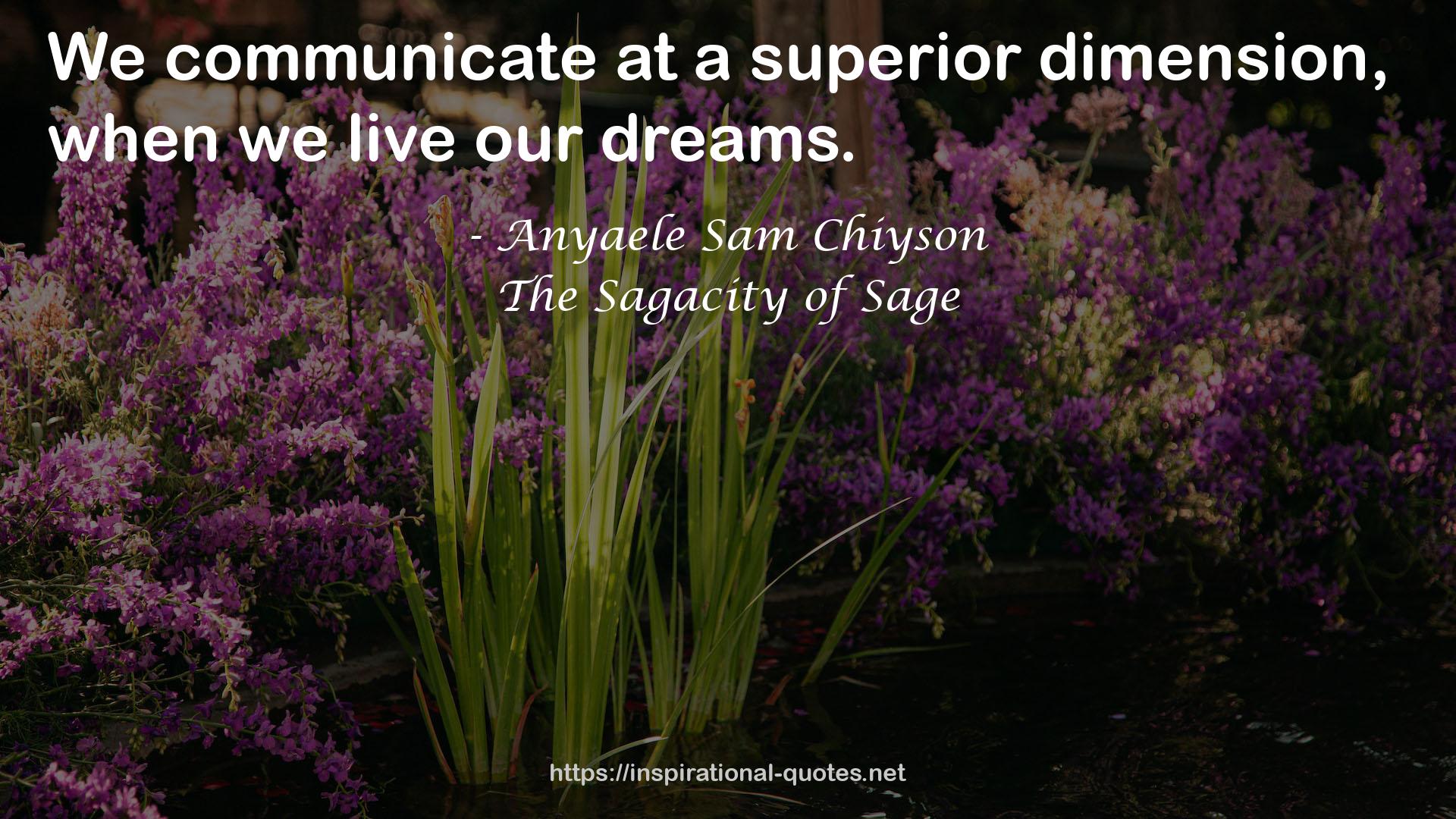 The Sagacity of Sage QUOTES