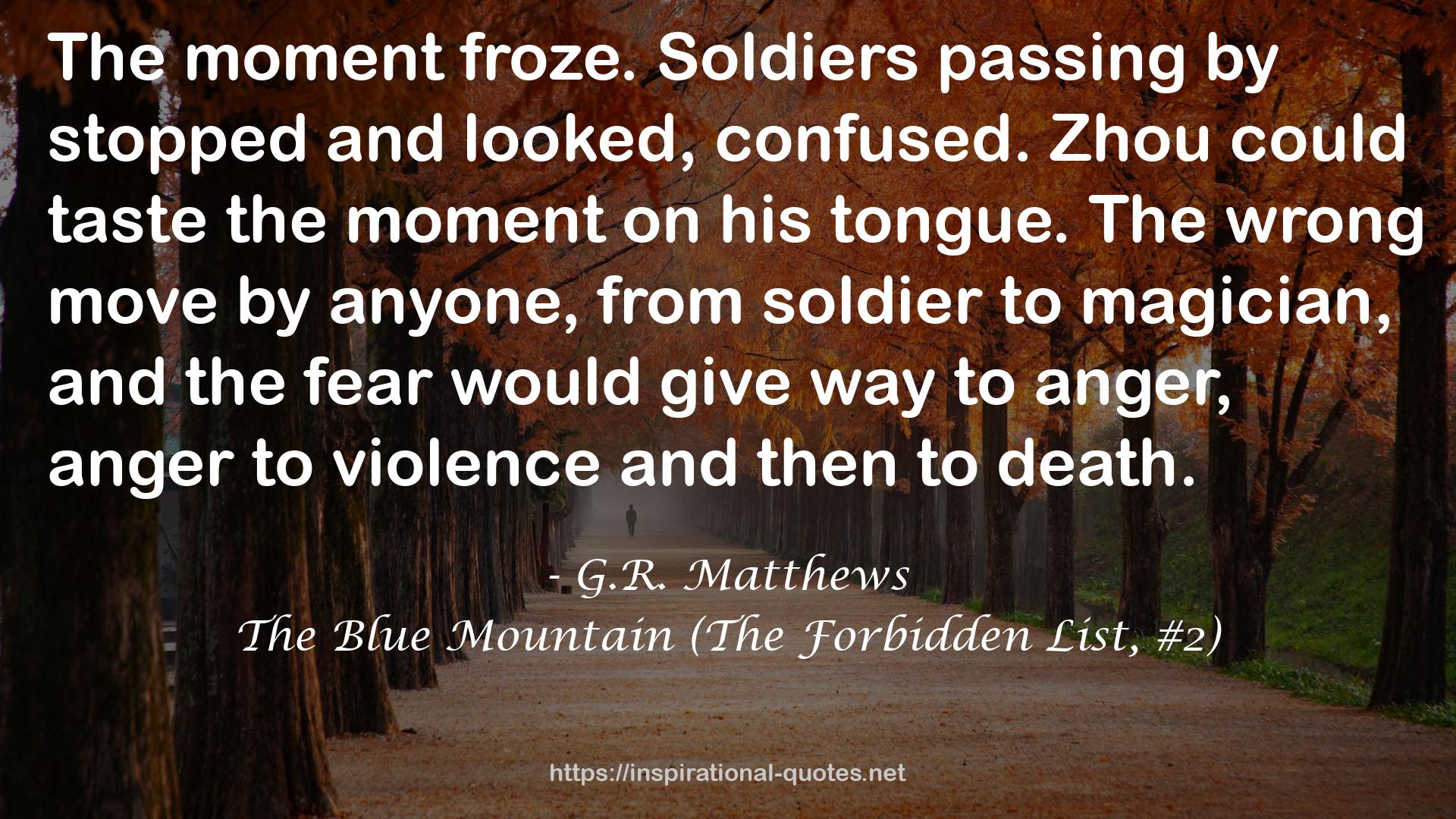 The Blue Mountain (The Forbidden List, #2) QUOTES