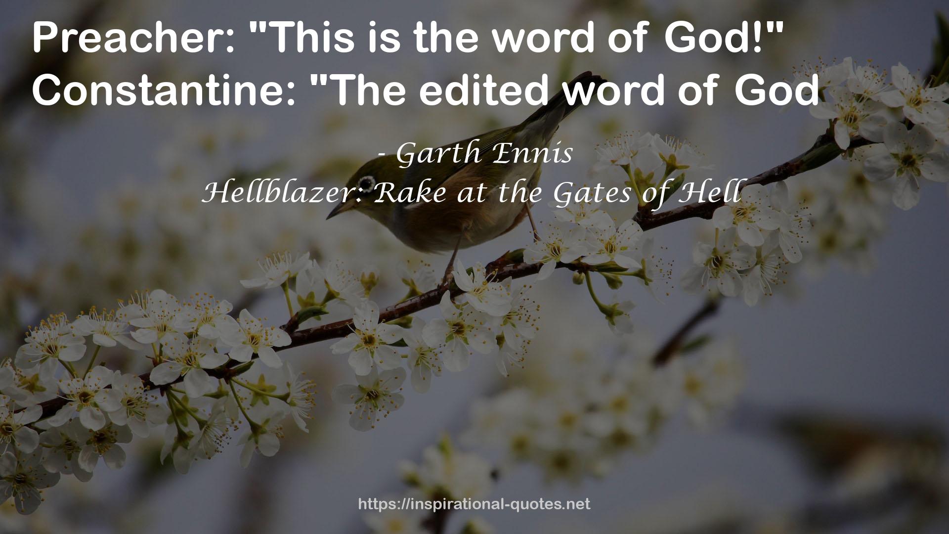 Hellblazer: Rake at the Gates of Hell QUOTES
