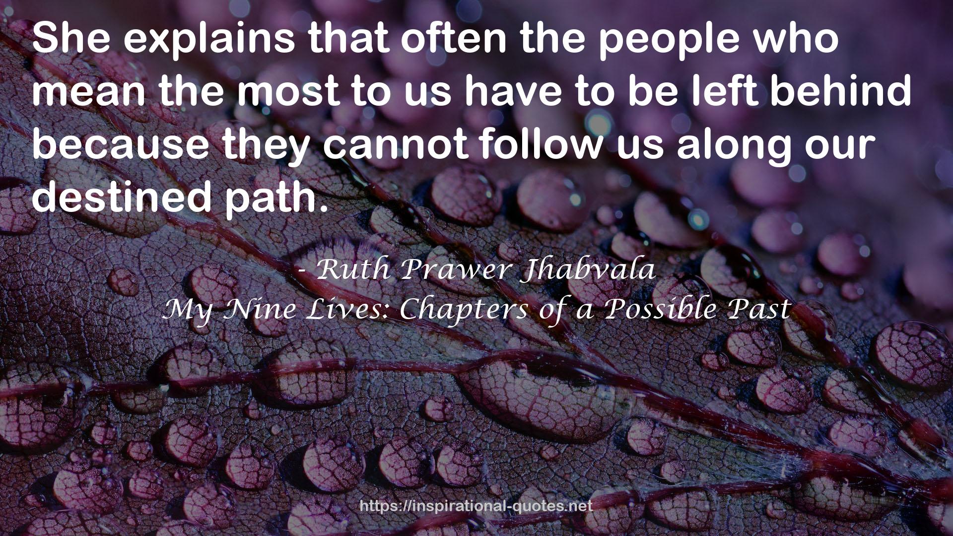 Ruth Prawer Jhabvala QUOTES