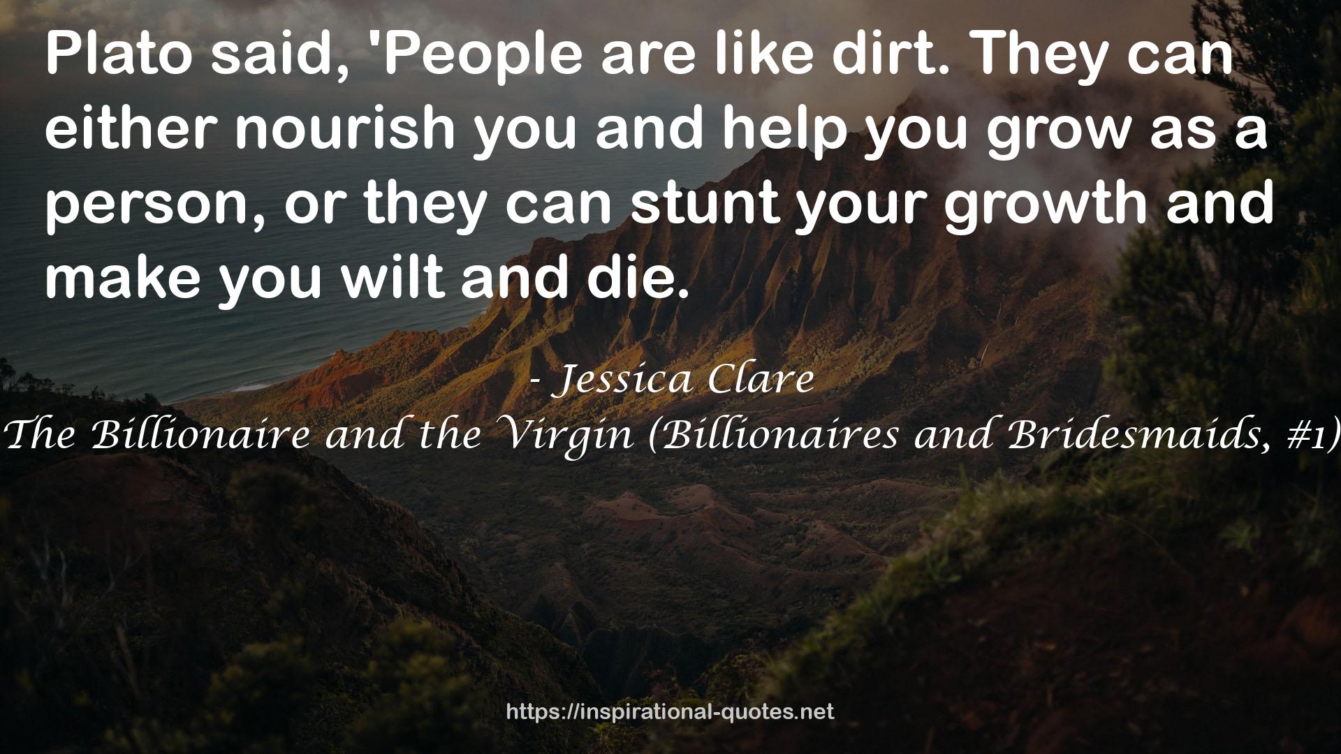 The Billionaire and the Virgin (Billionaires and Bridesmaids, #1) QUOTES