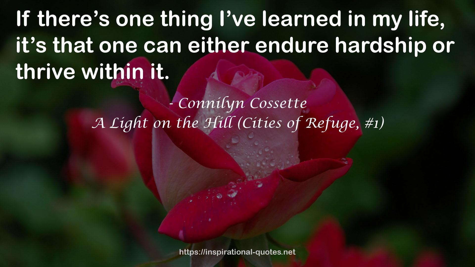 A Light on the Hill (Cities of Refuge, #1) QUOTES