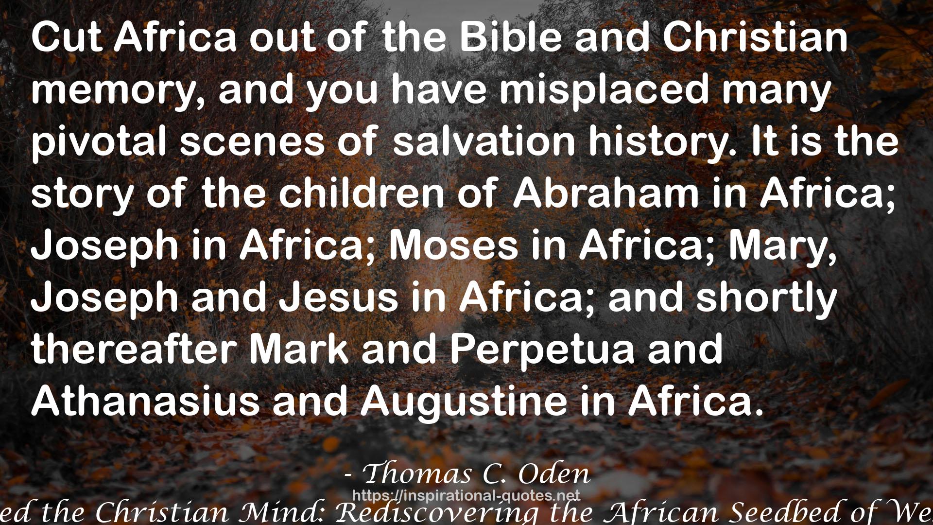 How Africa Shaped the Christian Mind: Rediscovering the African Seedbed of Western Christianity QUOTES
