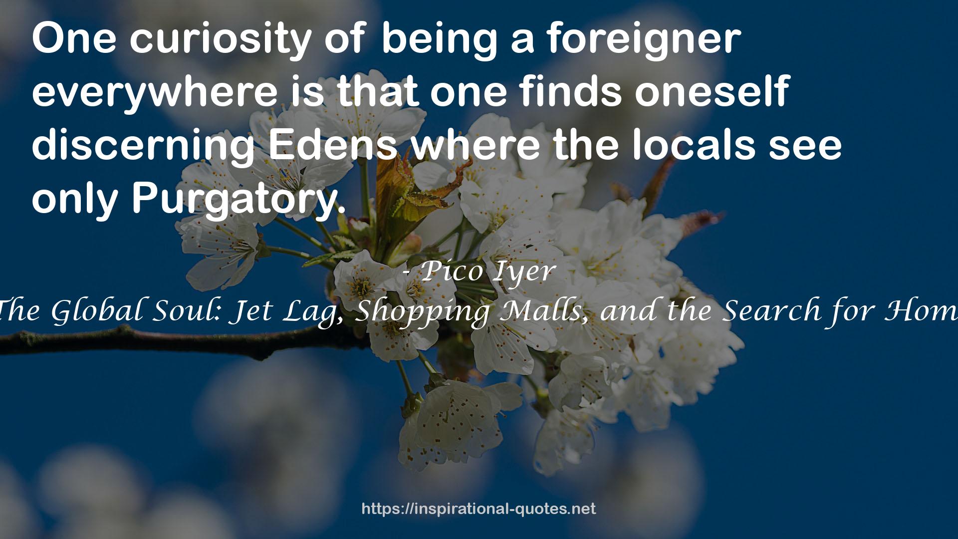 The Global Soul: Jet Lag, Shopping Malls, and the Search for Home QUOTES