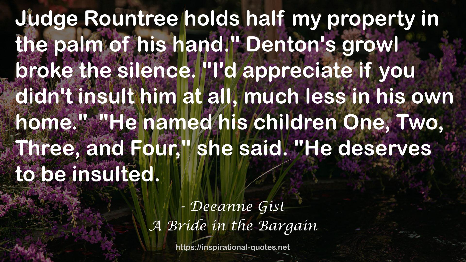 A Bride in the Bargain QUOTES