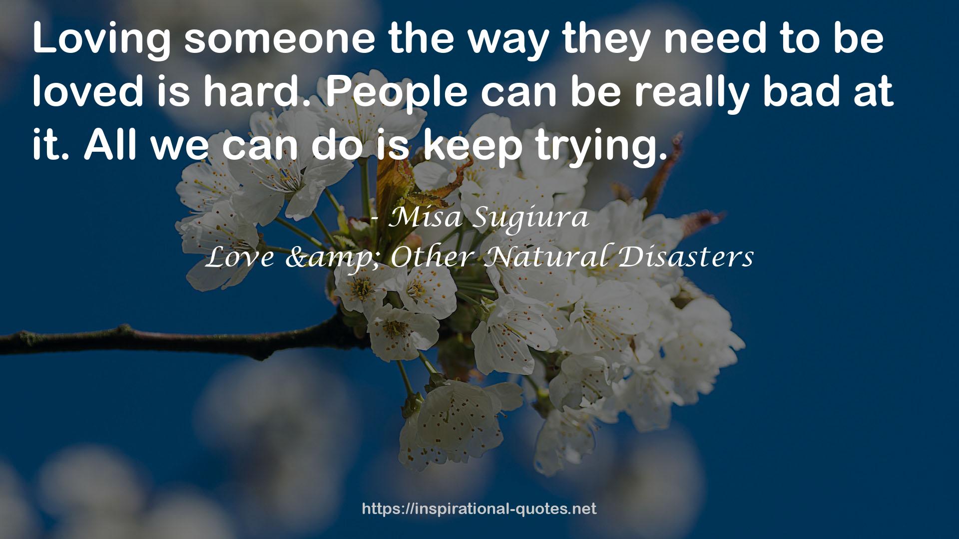 Love & Other Natural Disasters QUOTES