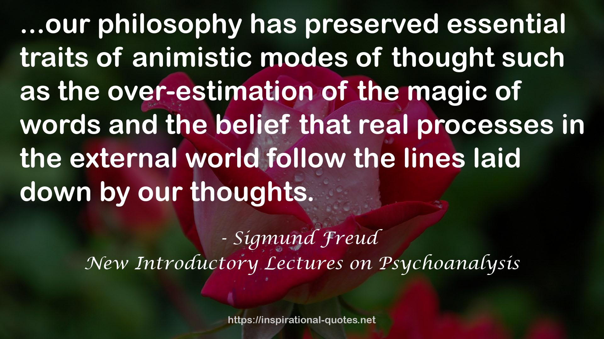 New Introductory Lectures on Psychoanalysis QUOTES