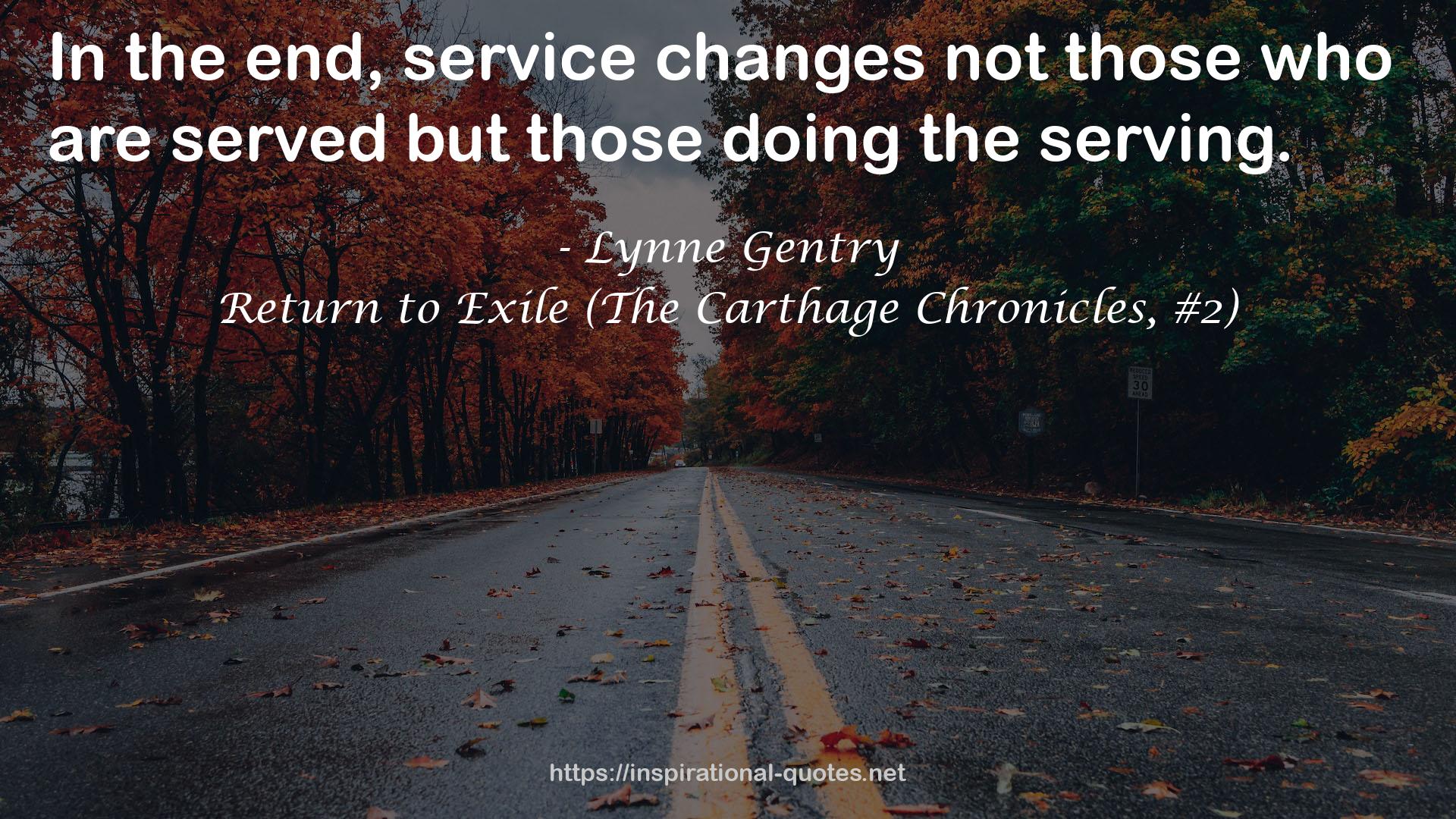 Return to Exile (The Carthage Chronicles, #2) QUOTES