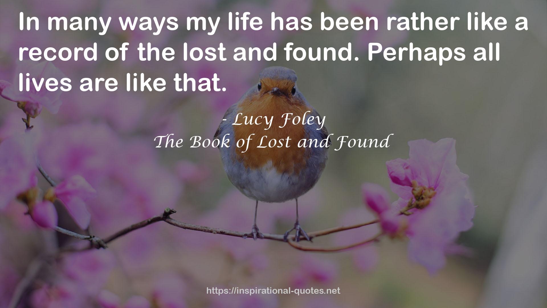 The Book of Lost and Found QUOTES