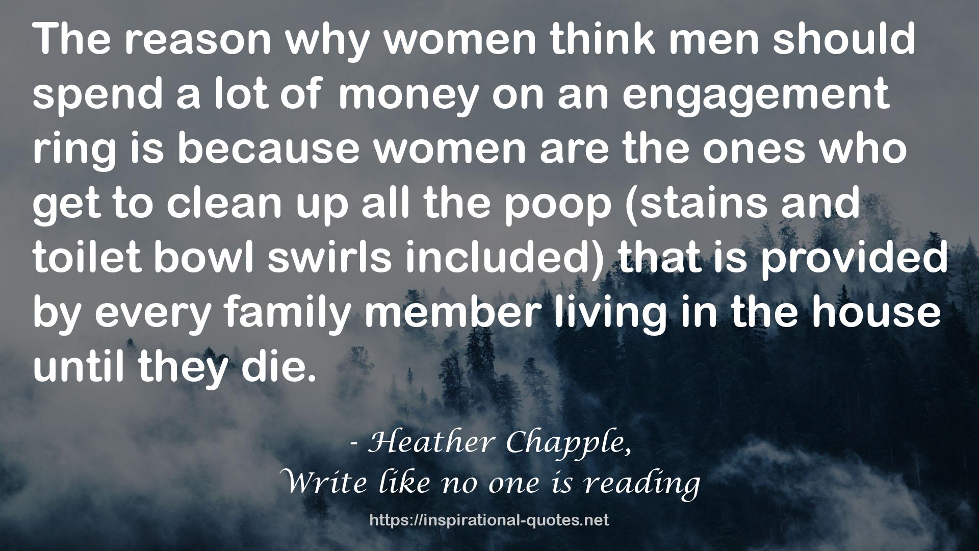 Heather Chapple, QUOTES