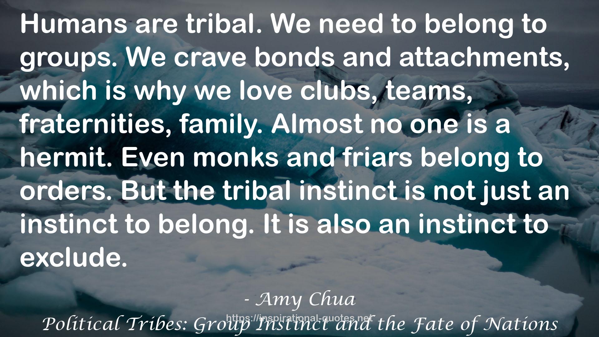 Political Tribes: Group Instinct and the Fate of Nations QUOTES
