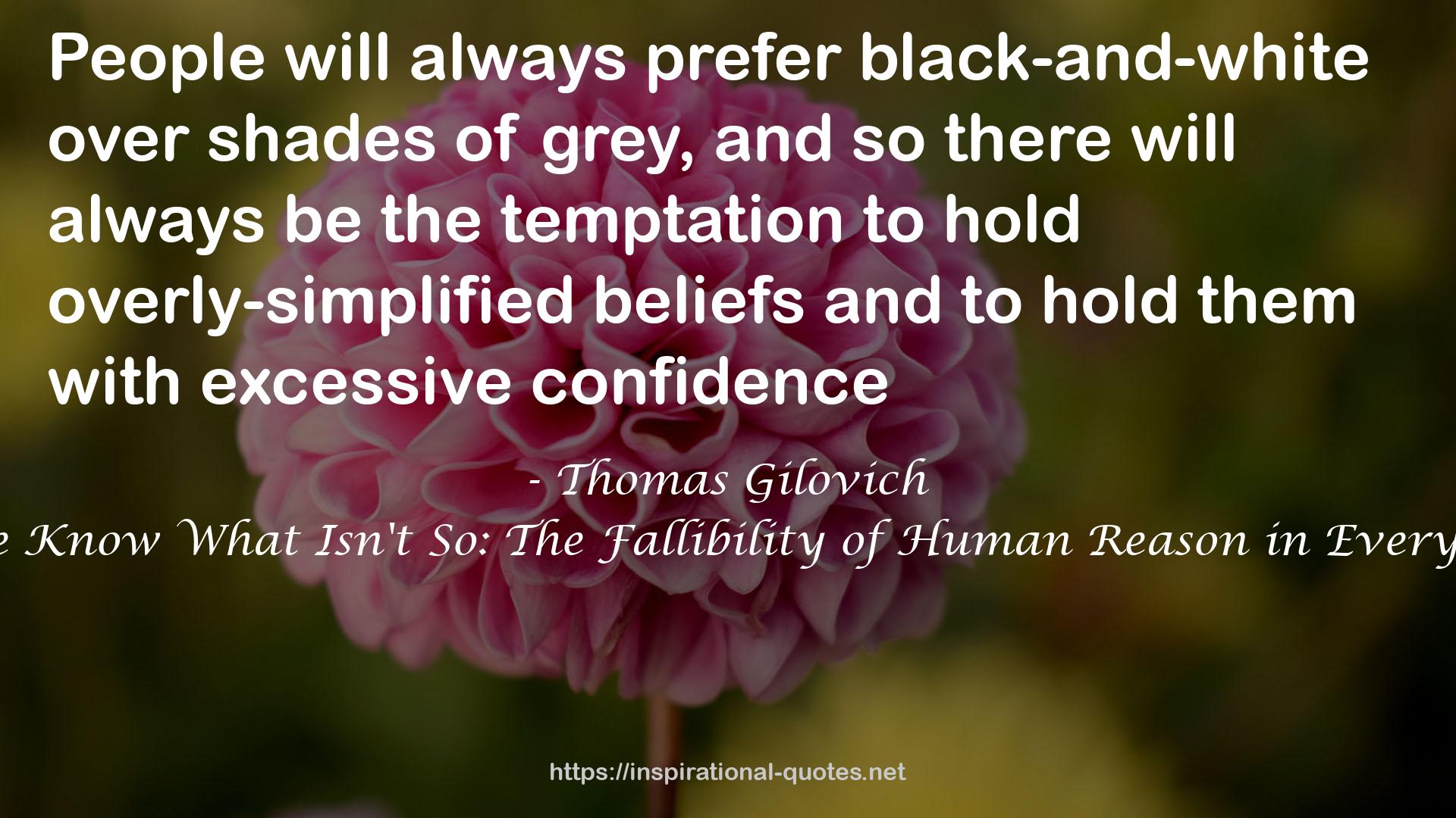 overly-simplified beliefs  QUOTES