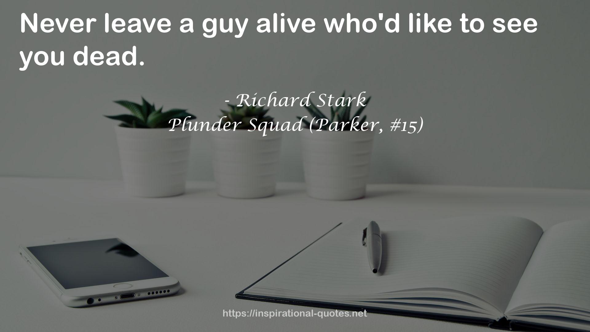 Plunder Squad (Parker, #15) QUOTES