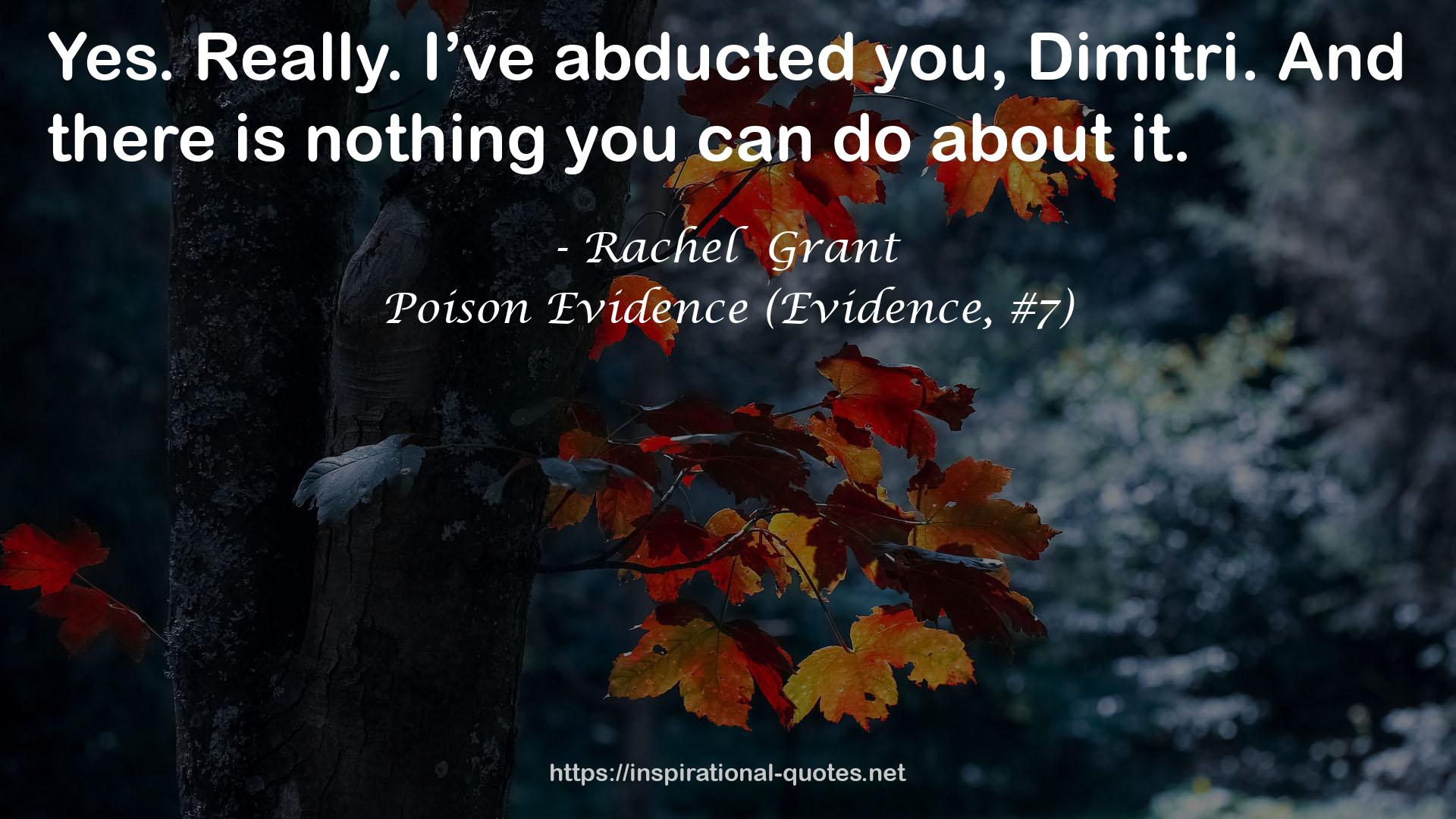 Poison Evidence (Evidence, #7) QUOTES