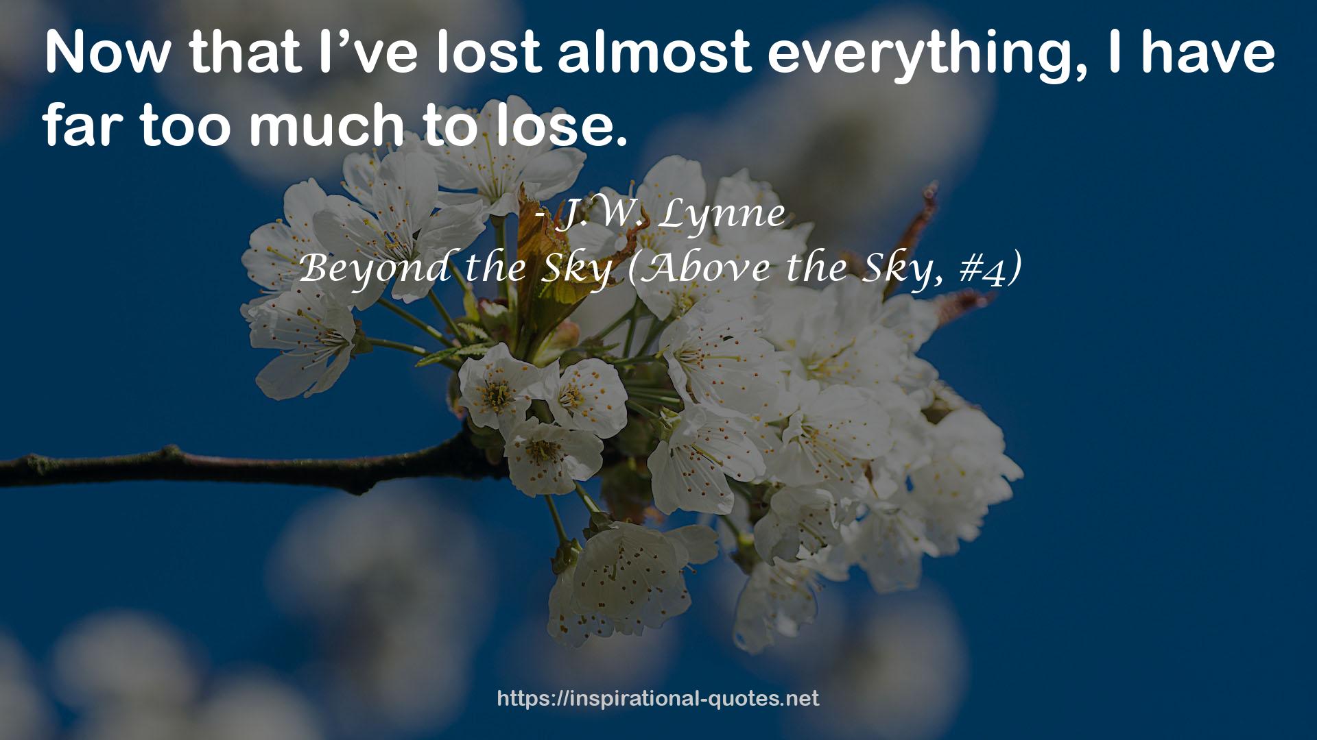 Beyond the Sky (Above the Sky, #4) QUOTES